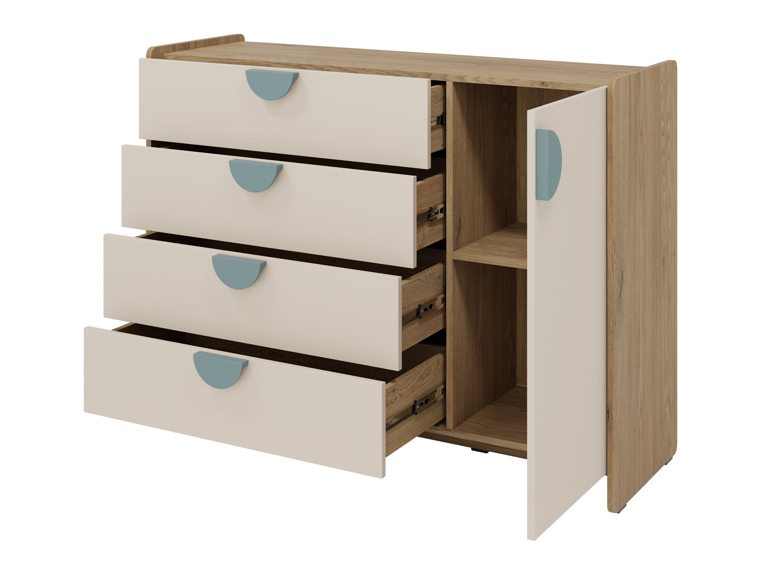 Kommoden Fivelbi 108 (Blau)