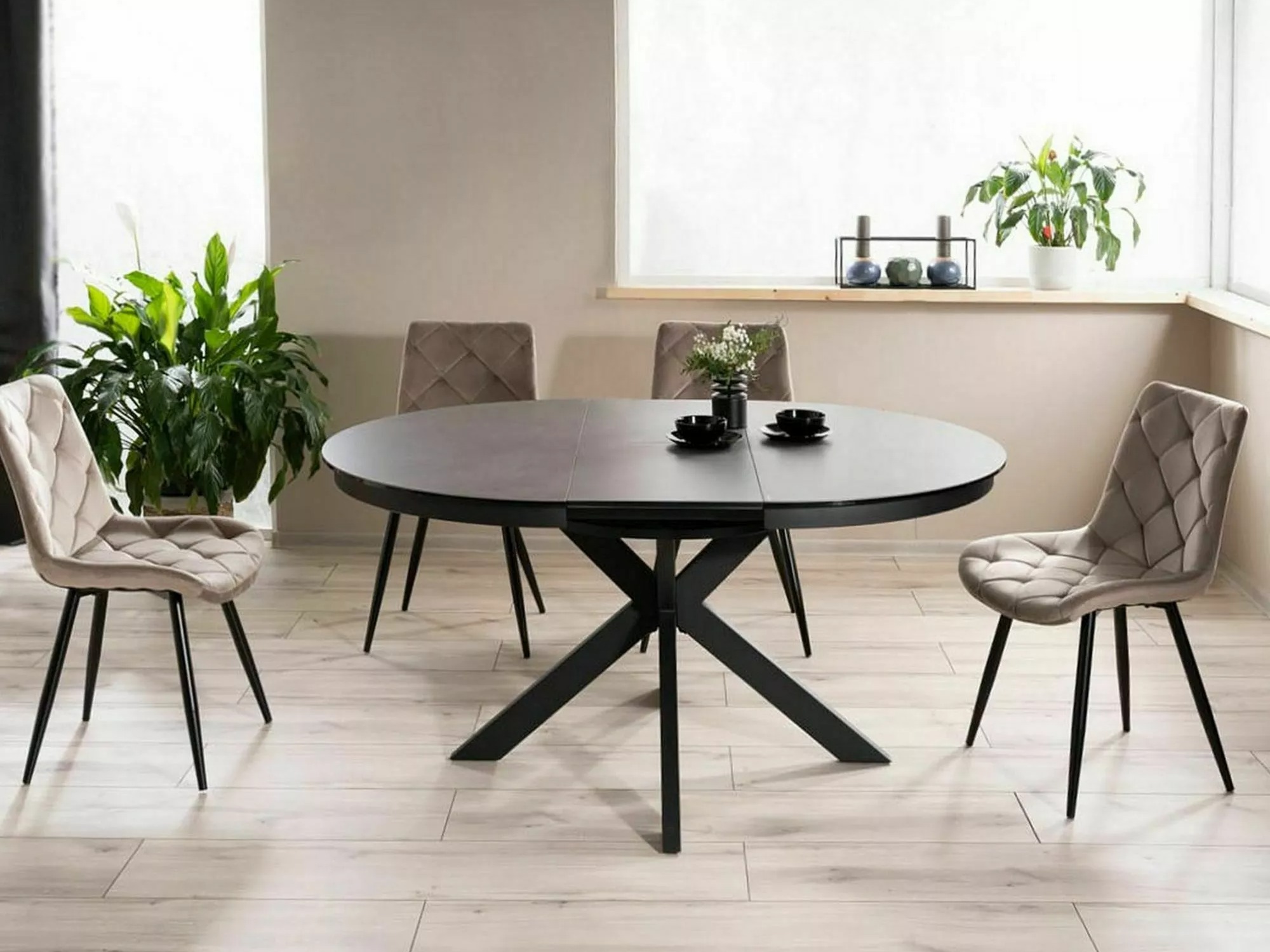 Tisch Detroit 998 (Schwarz + Dunkelgrau)
