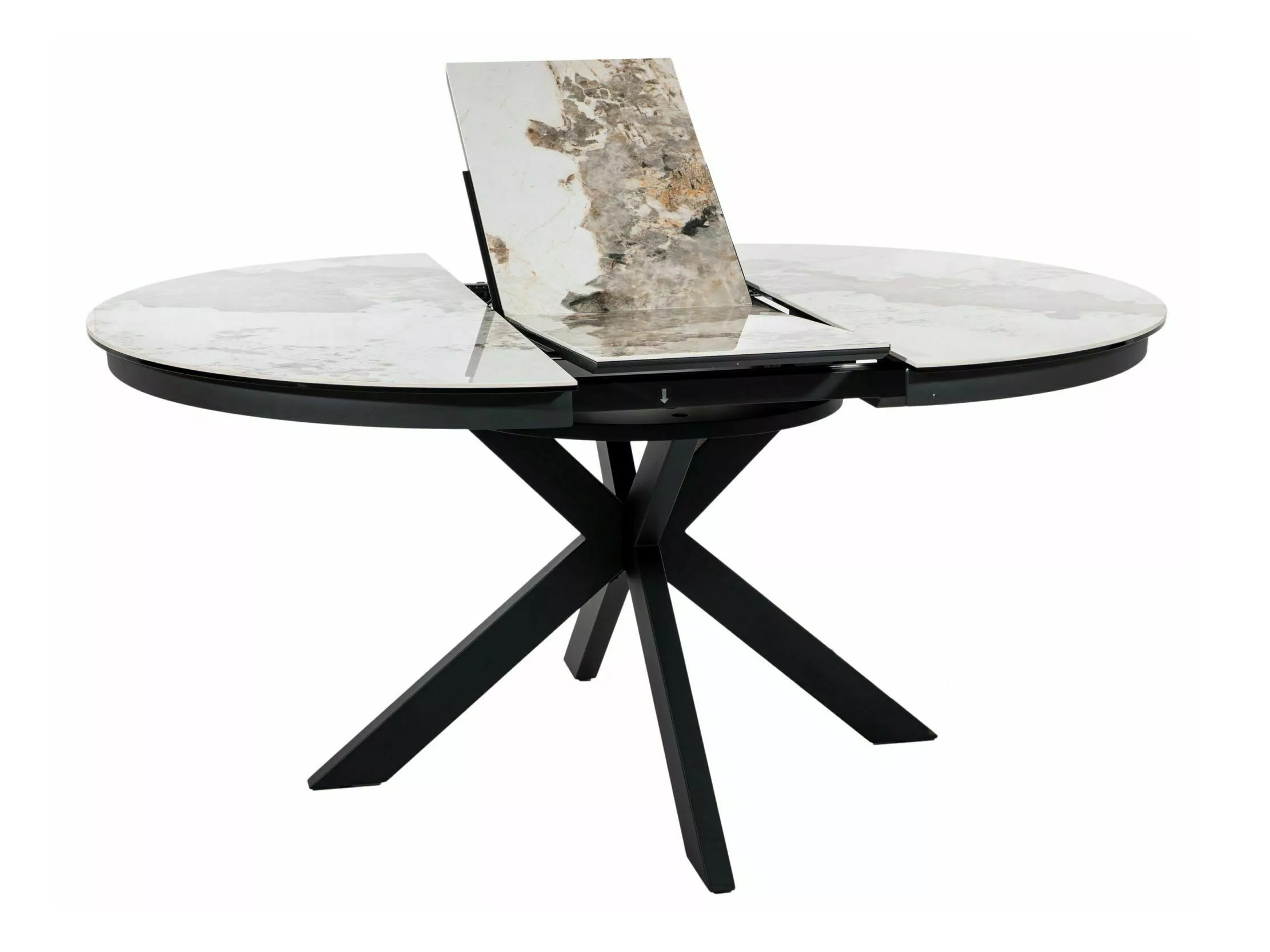 Tisch Detroit 998 (Weisser Marmor + Schwarz)