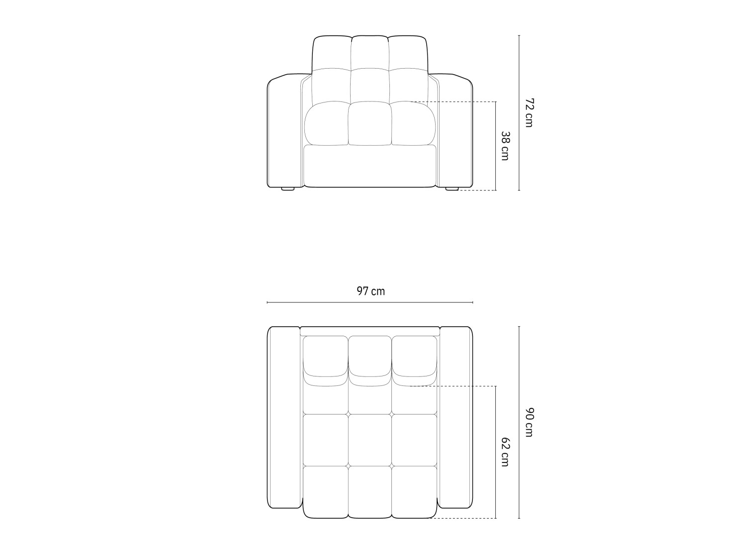 Sessel Vesmele 106 (Bluvel 13)