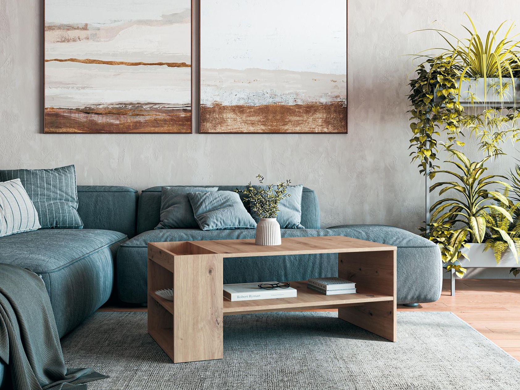 Couchtisch Houston 1946 (Artisan Eichenholzoptik)