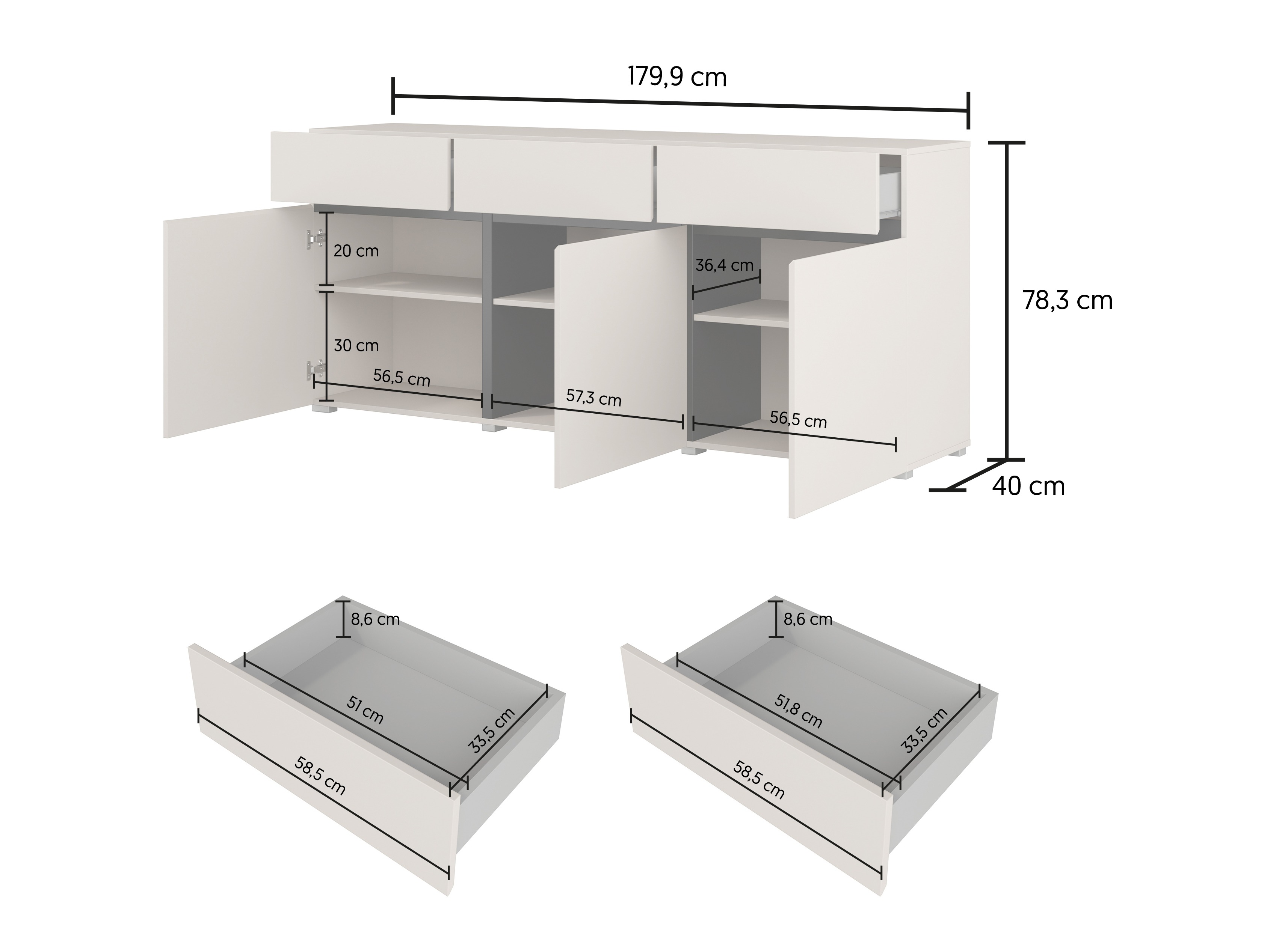 Kommode Alfere 103 (Grün)