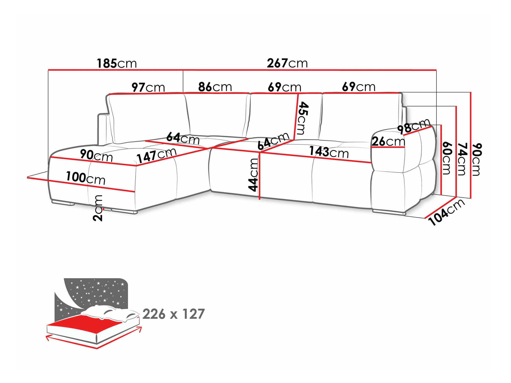 Ecksofa SD3208
