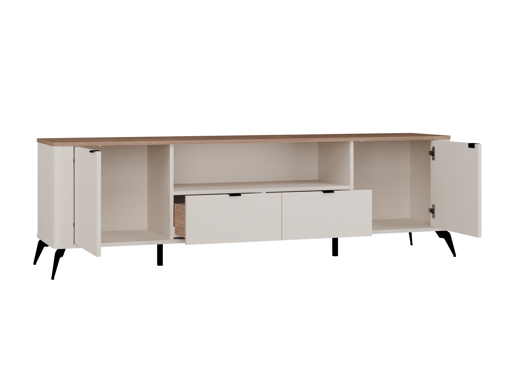 TV-Möbel Soavie 108 (Kaschmir + Eichenholzoptik)