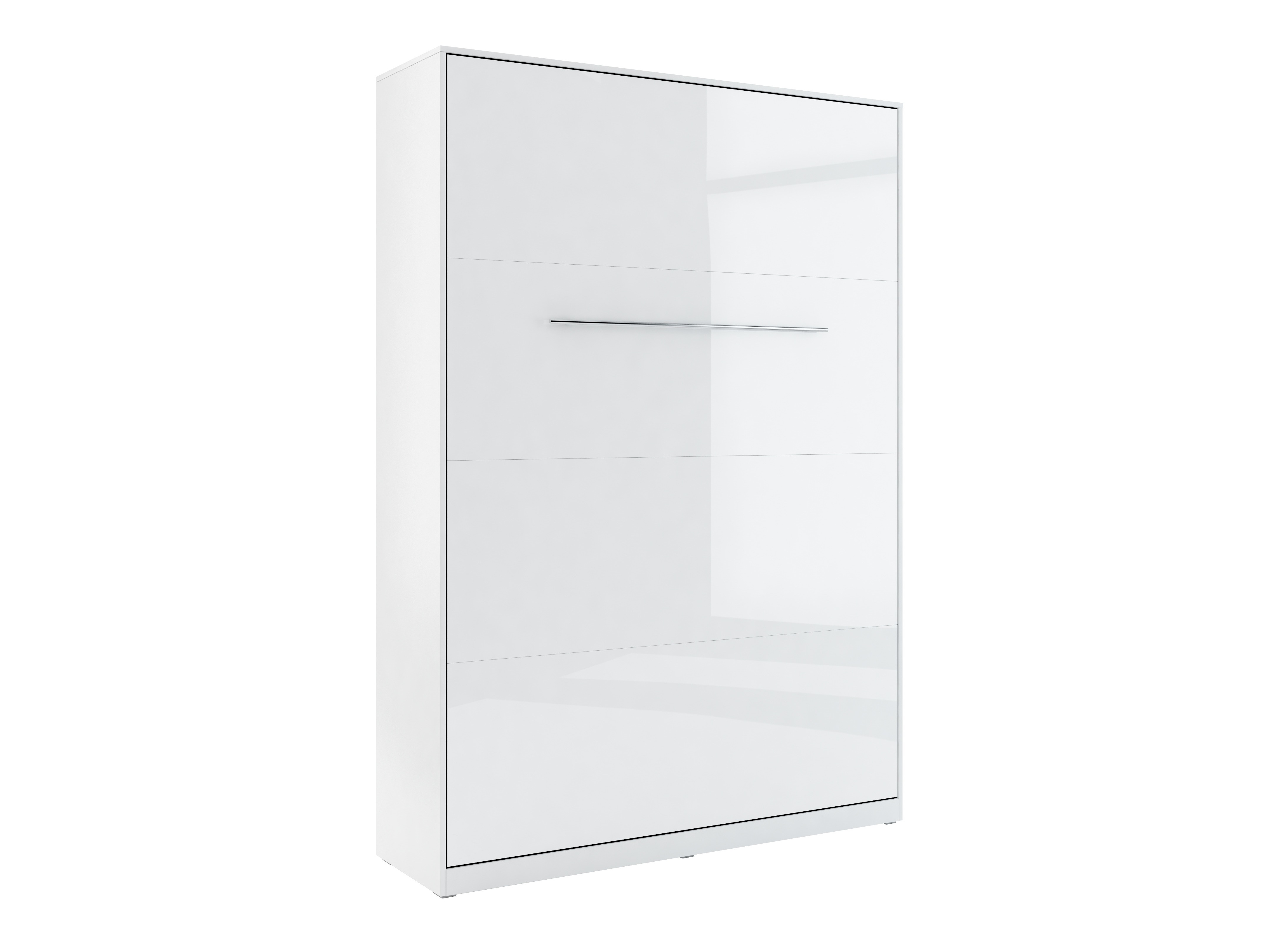 Schrankbett Concept Pro Lenart III (Weiss + Weiss glänzend)
