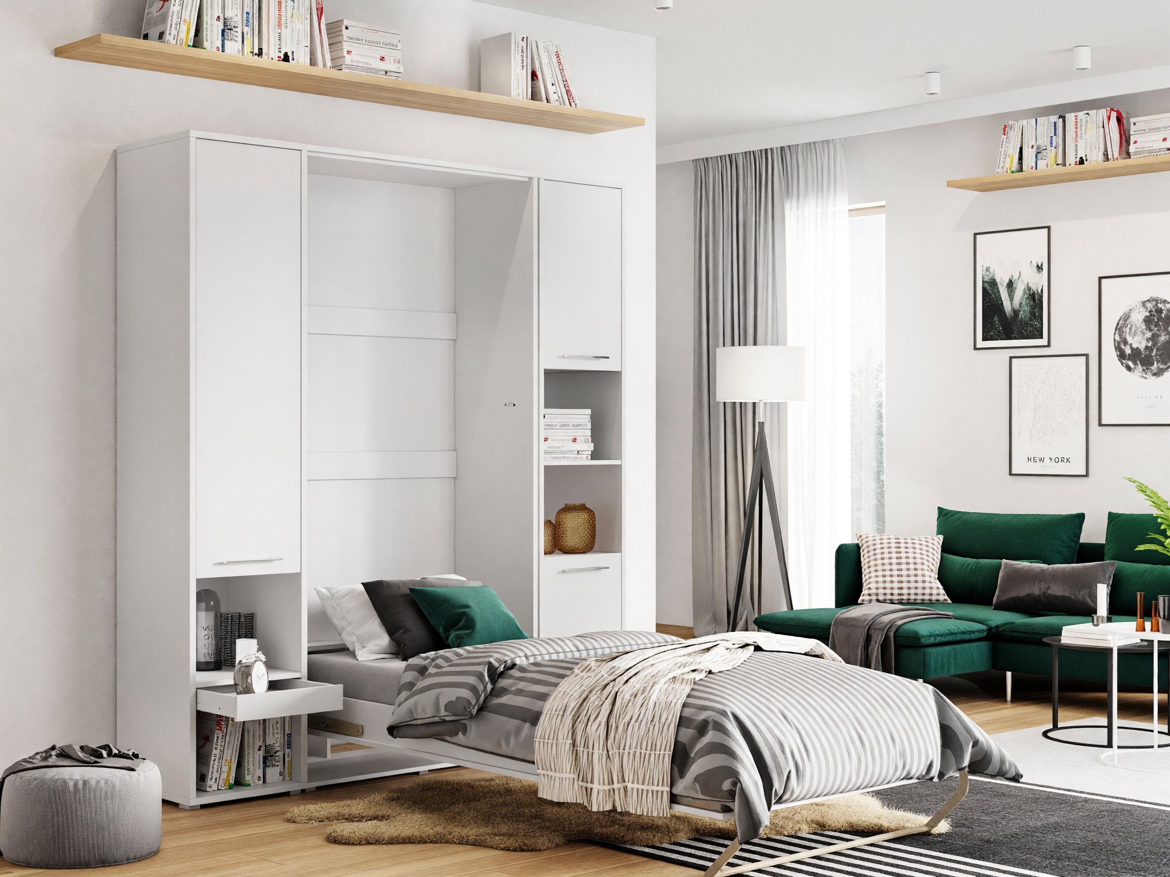 Schrankbett Concept Pro Lenart III (Weiss)
