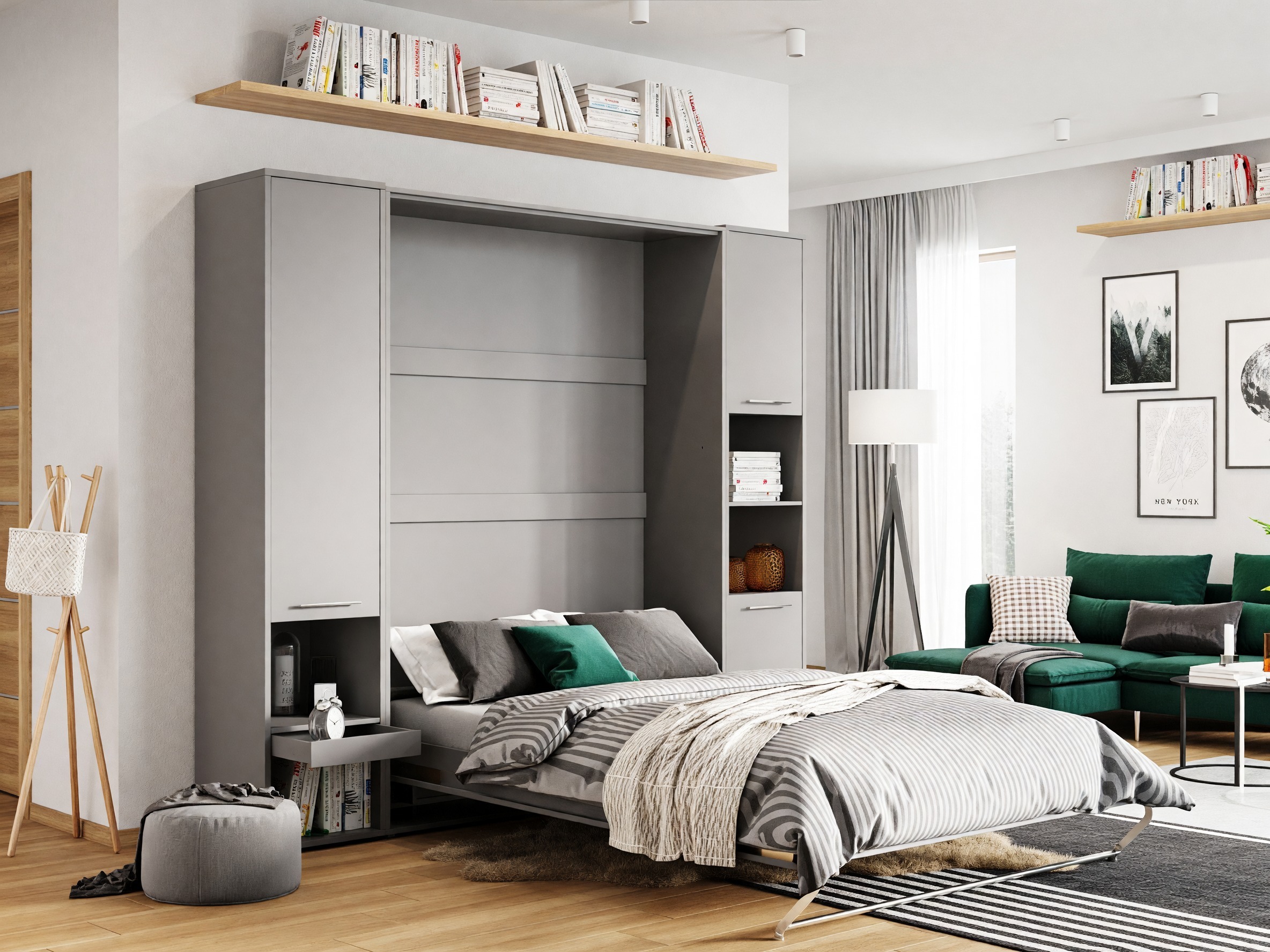 Schrankbett Concept Pro Lenart III (Grau)