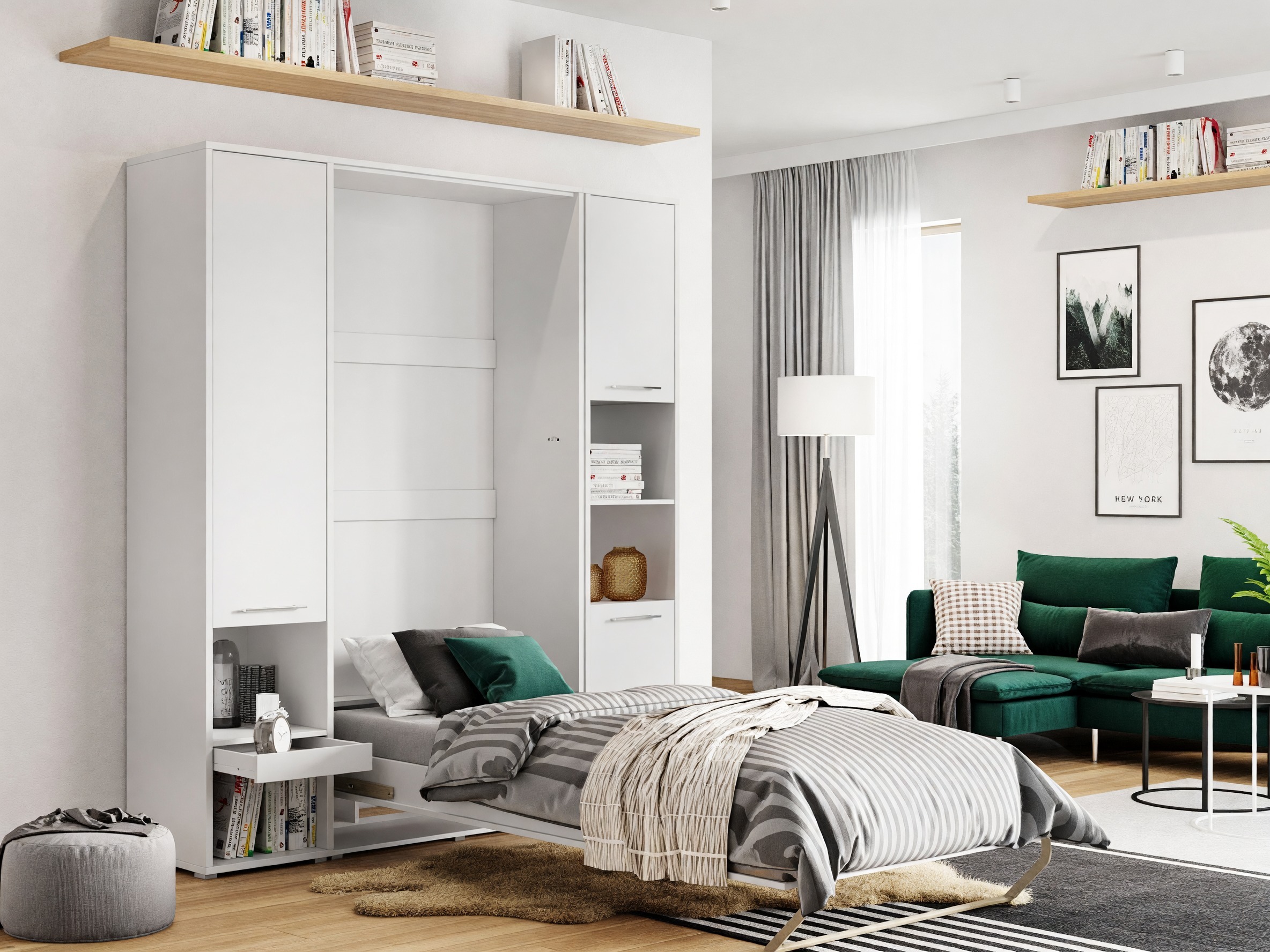 Schrankbett Concept Pro Lenart III (Weiss)