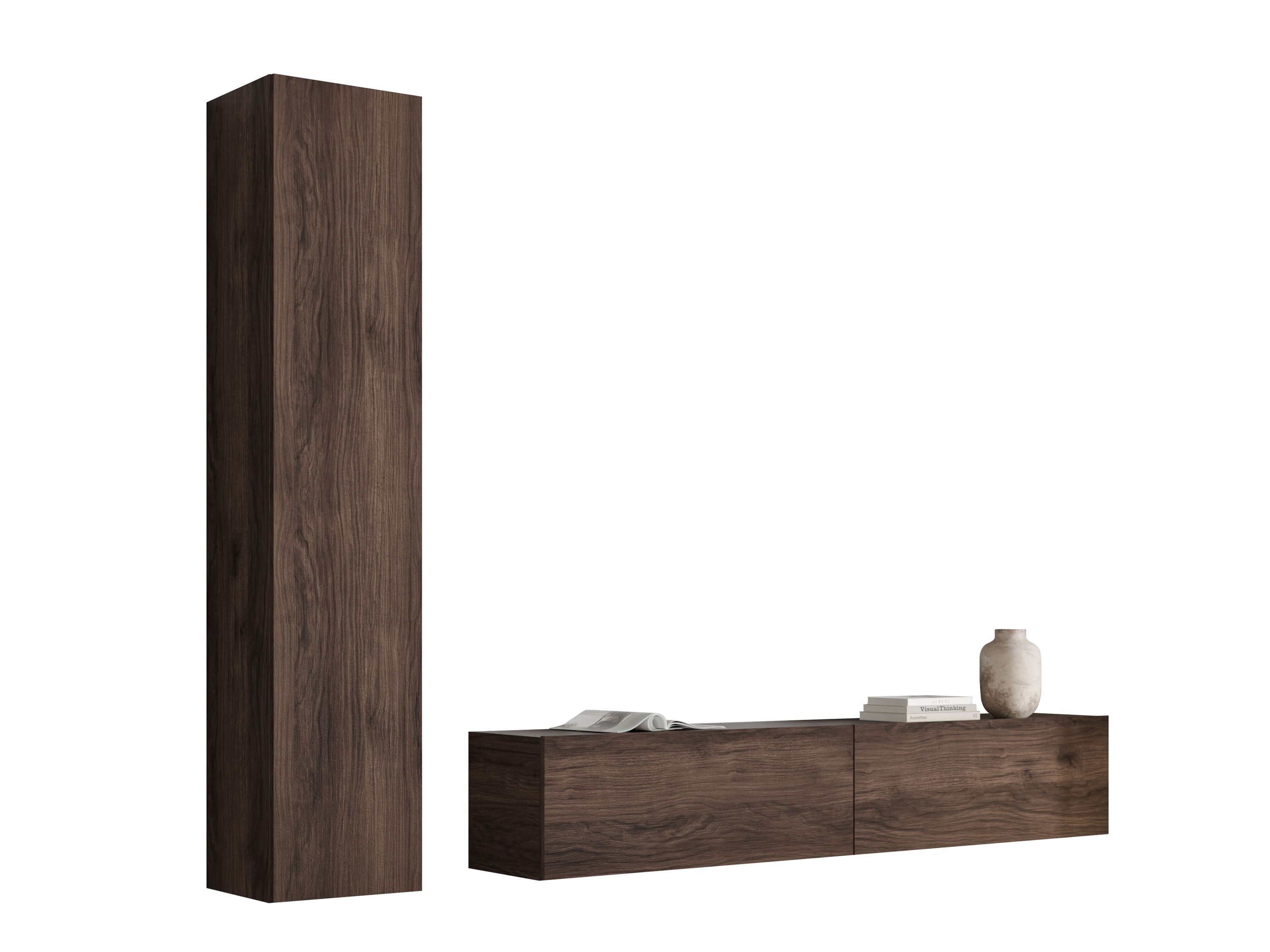Wohnzimmer-Sets Donos (Walnussholzoptik)