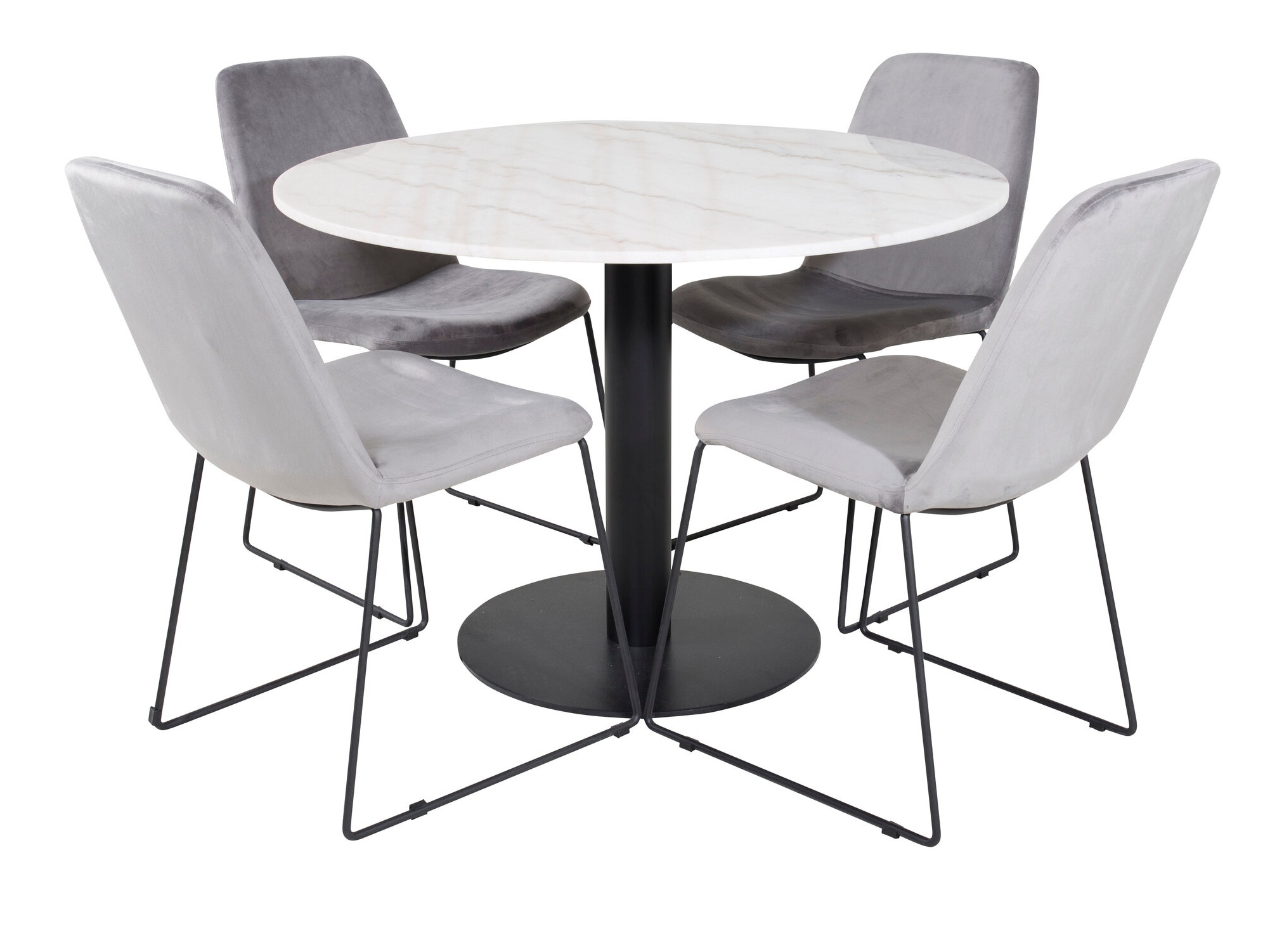 Essgruppe Dallas 2601 (Grau + Schwarz)