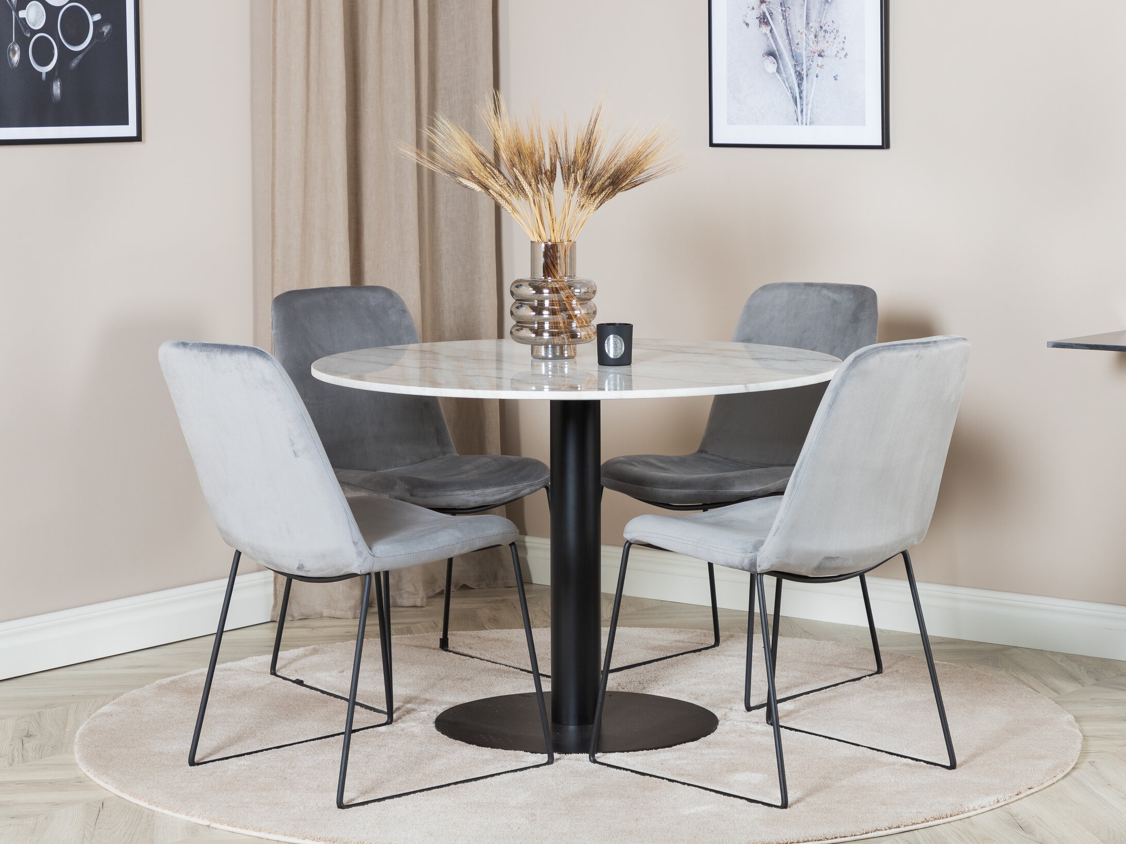 Essgruppe Dallas 2601 (Grau + Schwarz)