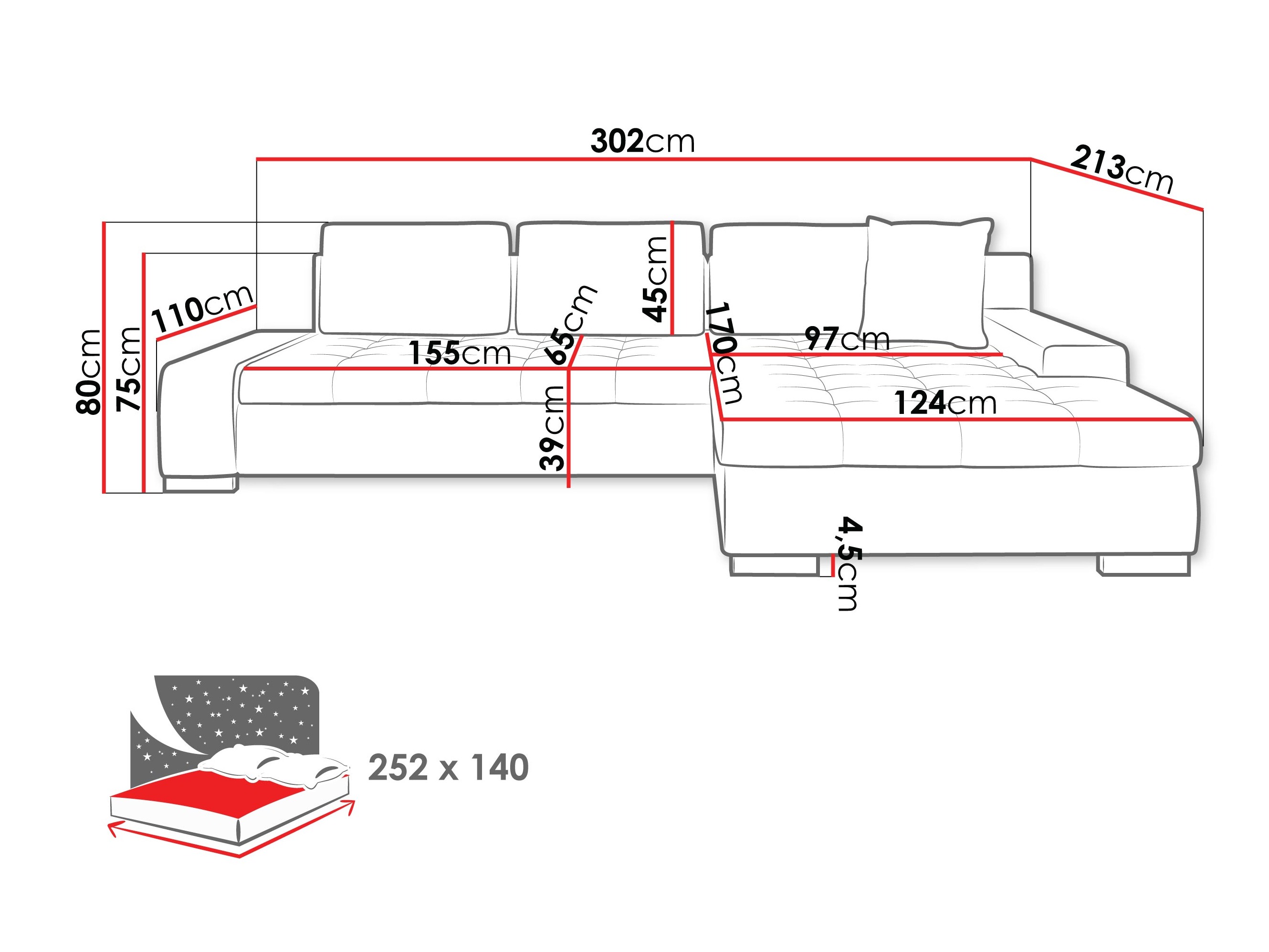 Ecksofa SD3244