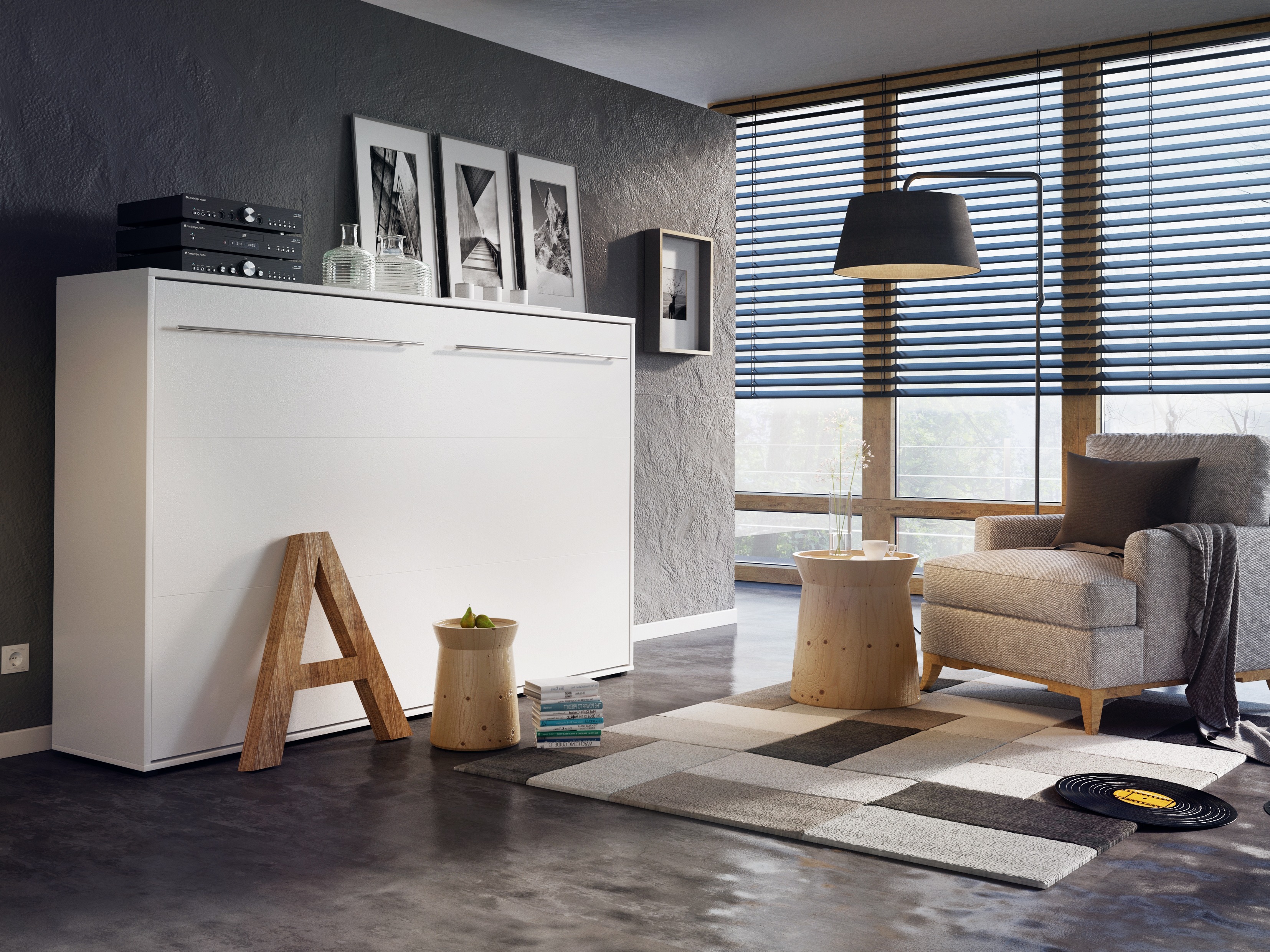 Schrankbett Concept Pro Lenart IV (Weiss)