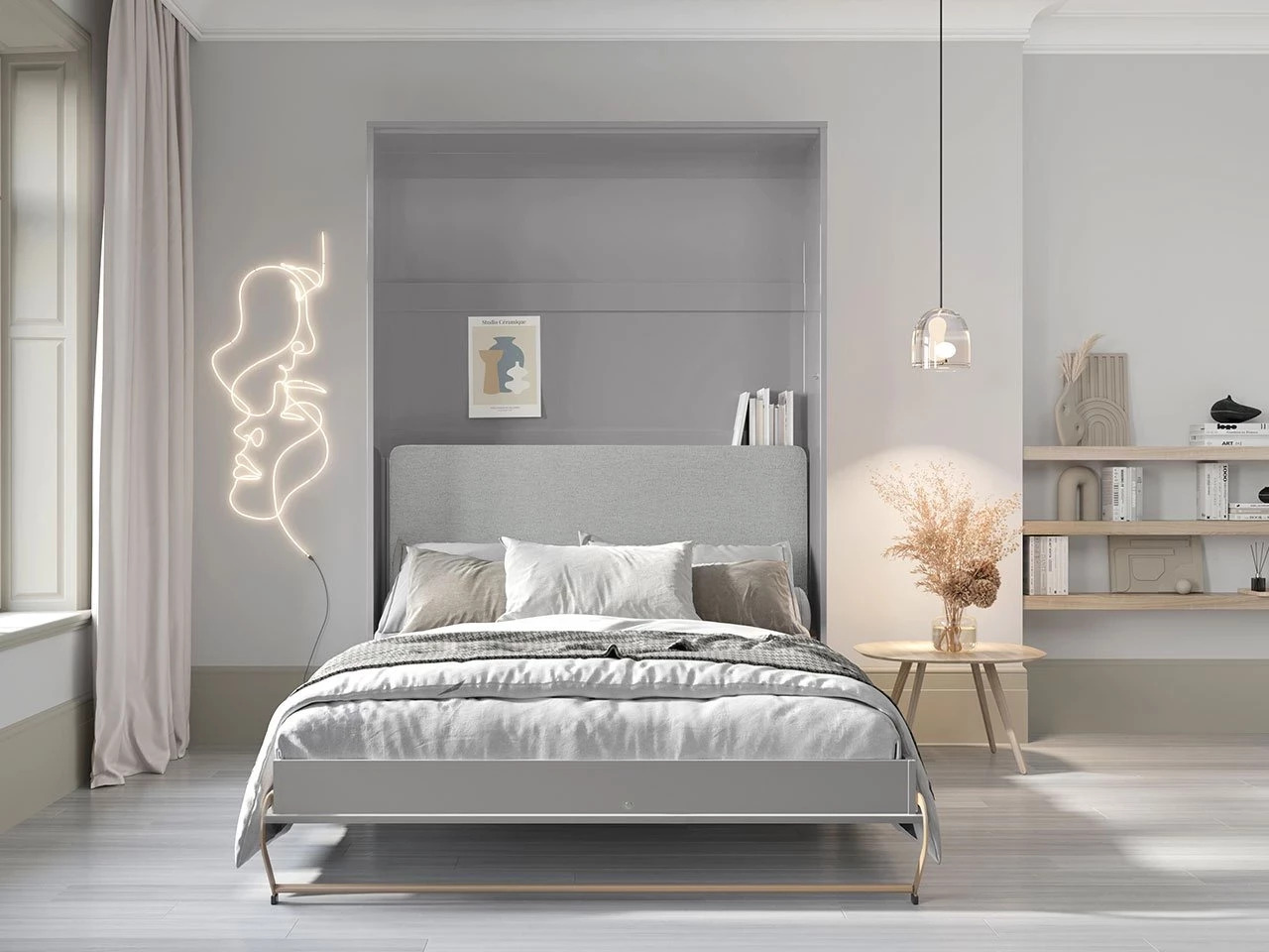 Schrankbett Concept Pro Lenart VI (Grau)