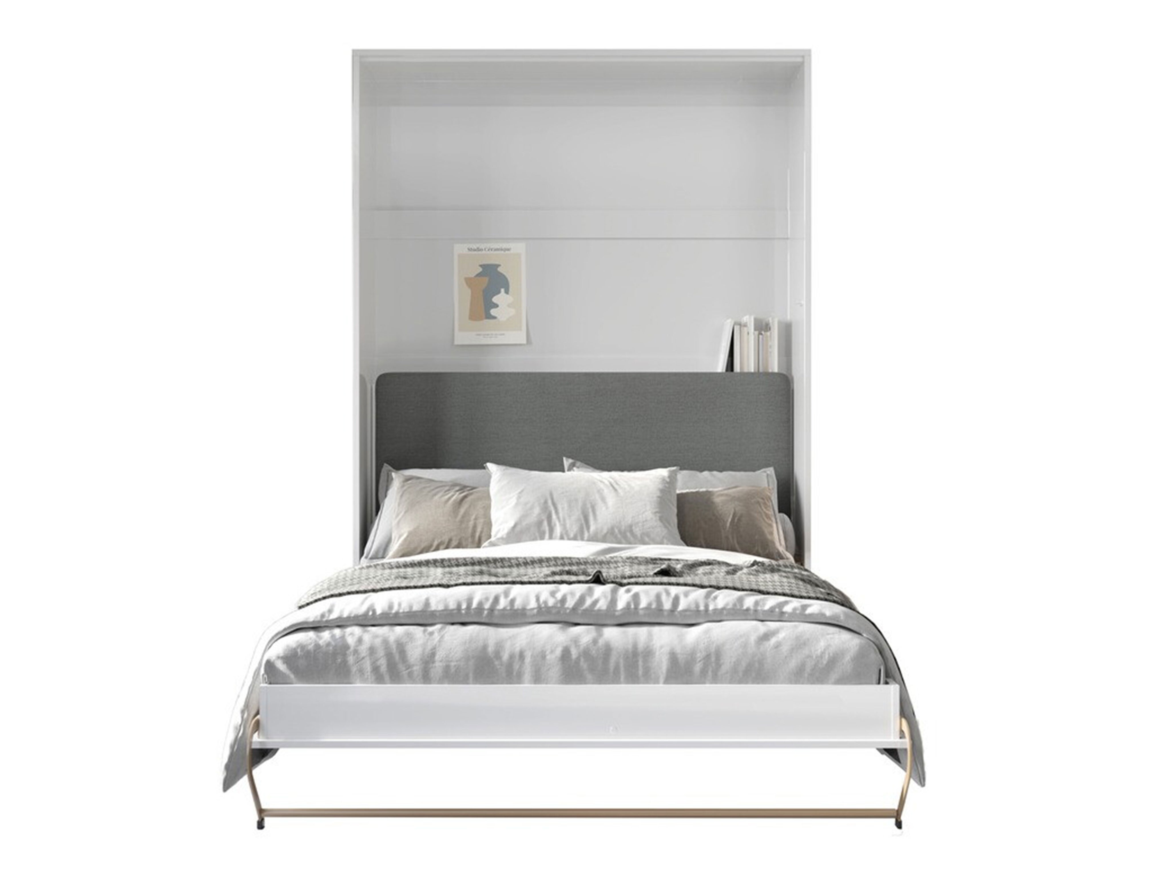 Schrankbett Concept Pro Lenart VI (Weiss + Graphit)