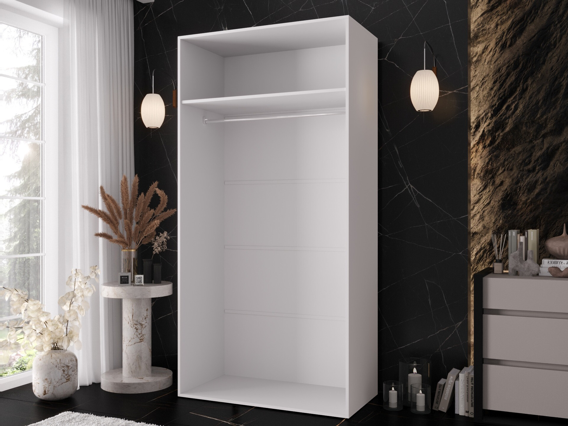 Kleiderschrank Hartford 633 (Weiss)