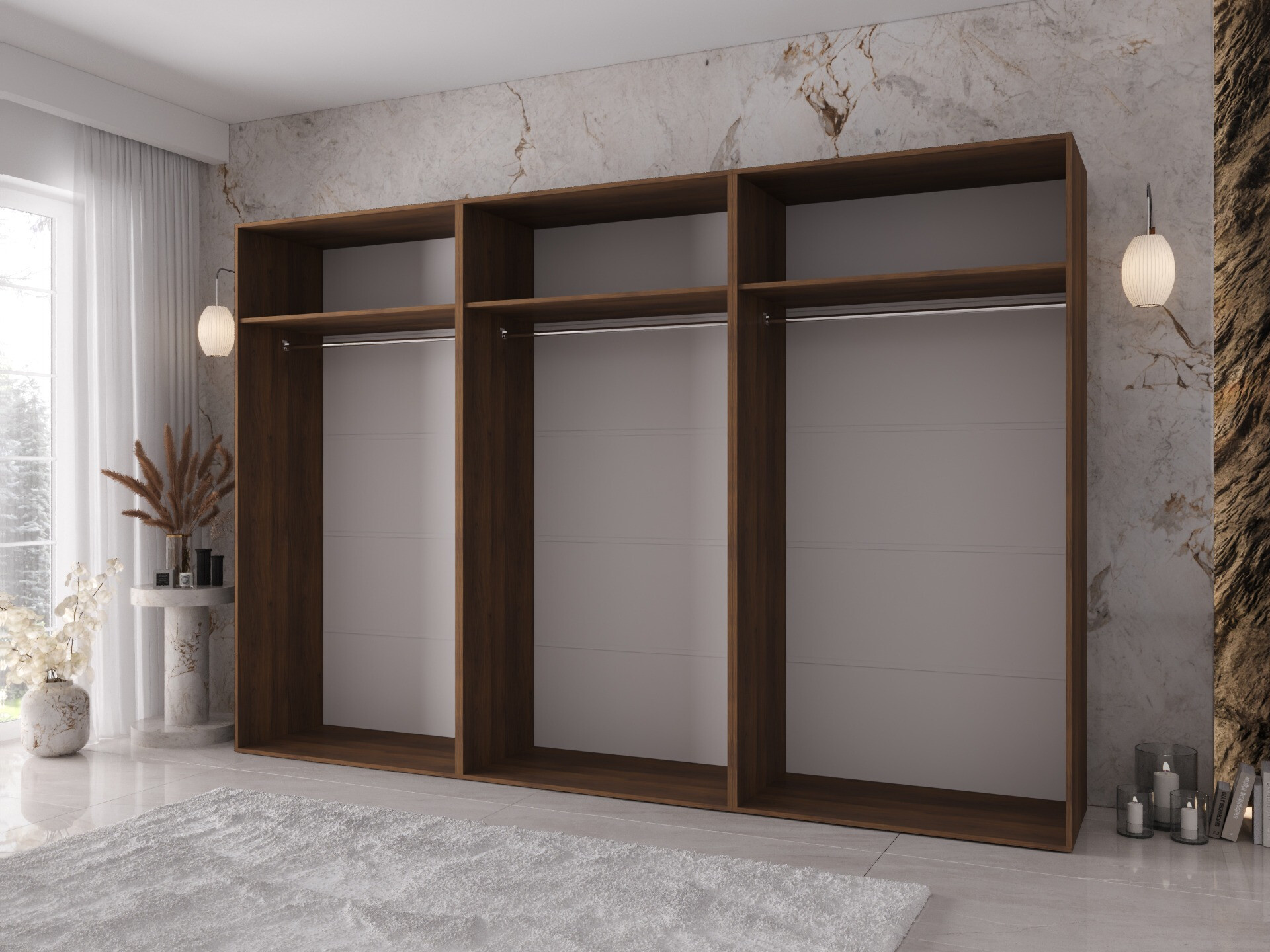 Kleiderschrank Hartford 642 (Walnussholzoptik)