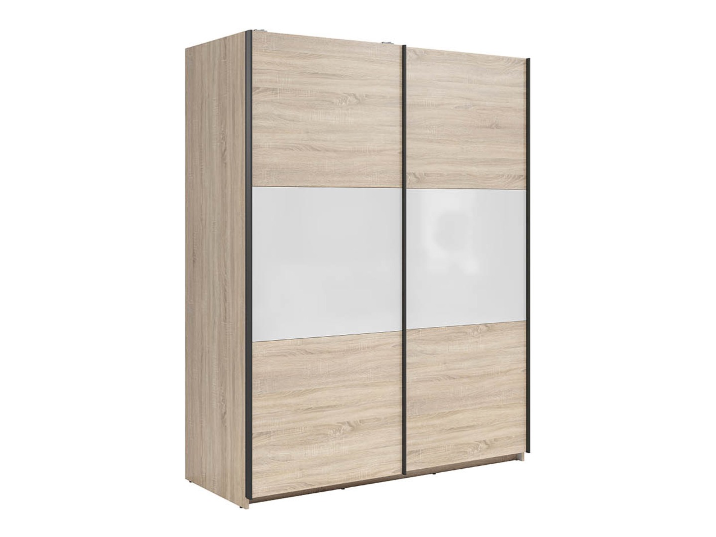 Kleiderschrank Livevaro 117 (Sonoma eichenholz + Weiss)