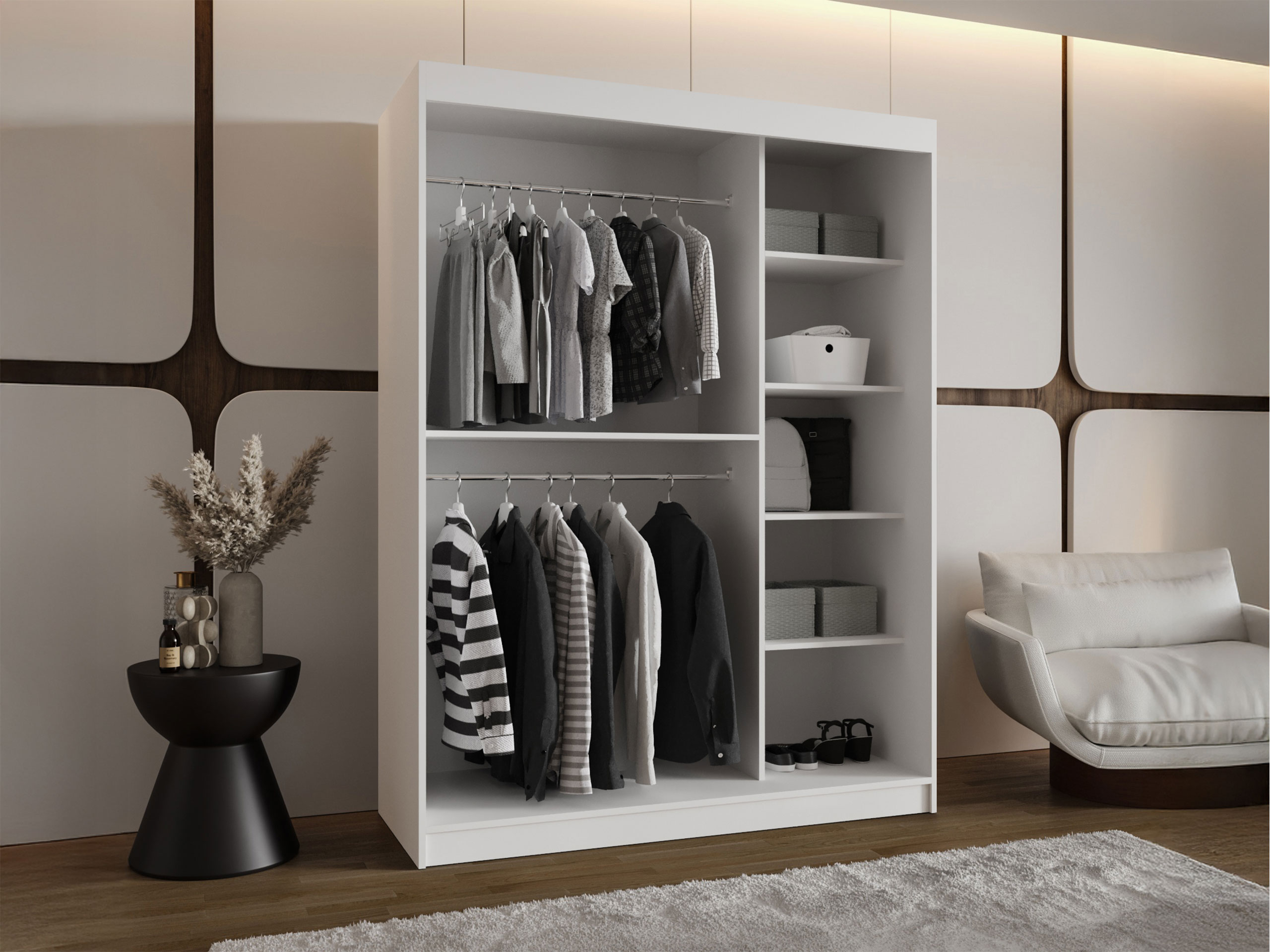 Kleiderschrank Hartford 503 (Weiss)