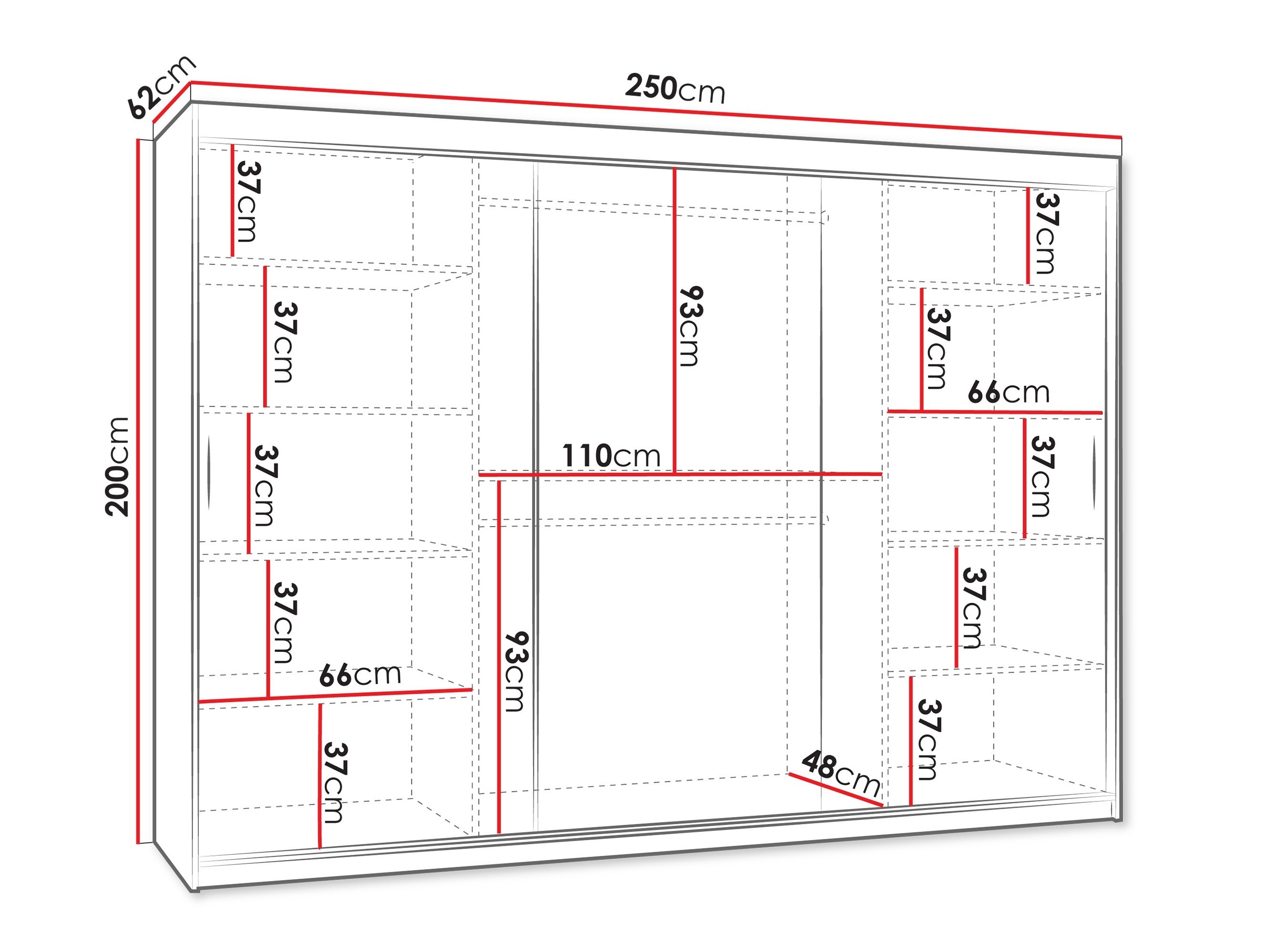Kleiderschrank Hartford 497 (Artisan-Eiche)