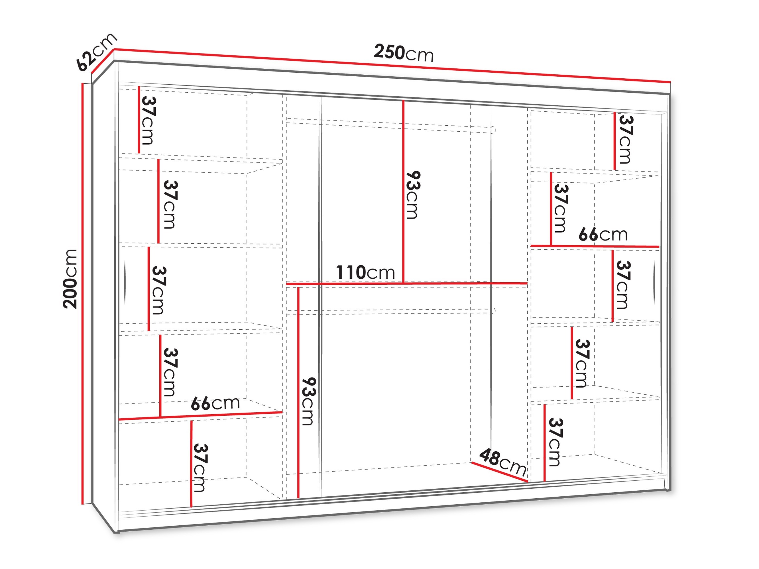 Kleiderschrank Hartford 497 (Kaschmir)
