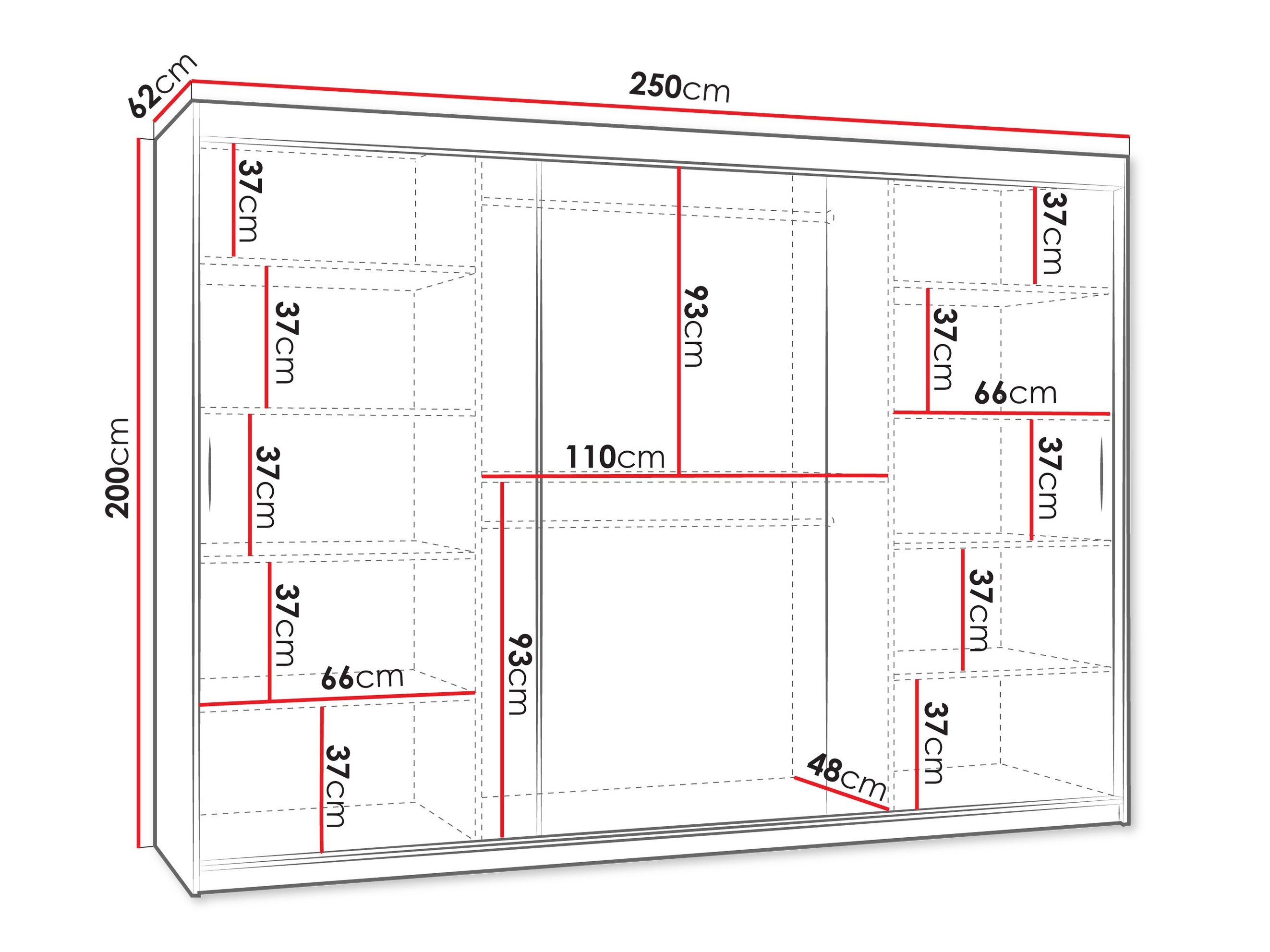 Kleiderschrank Hartford 508 (Kaschmir)