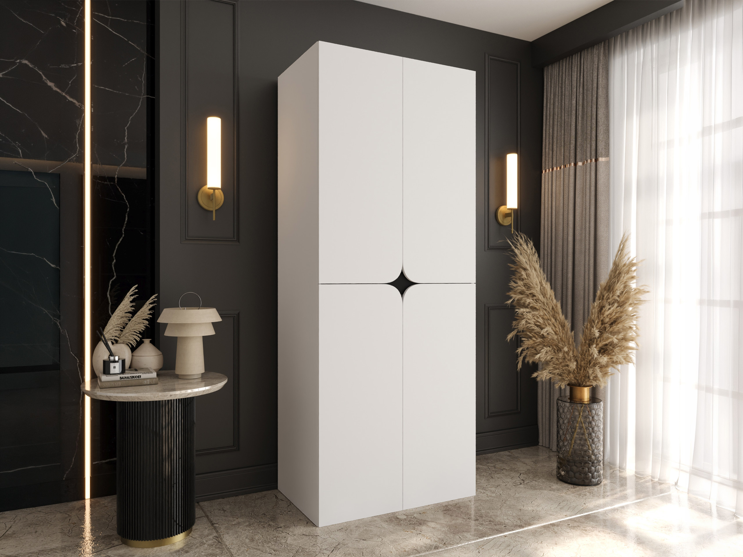 Kleiderschrank Hartford 644 (Weiss)