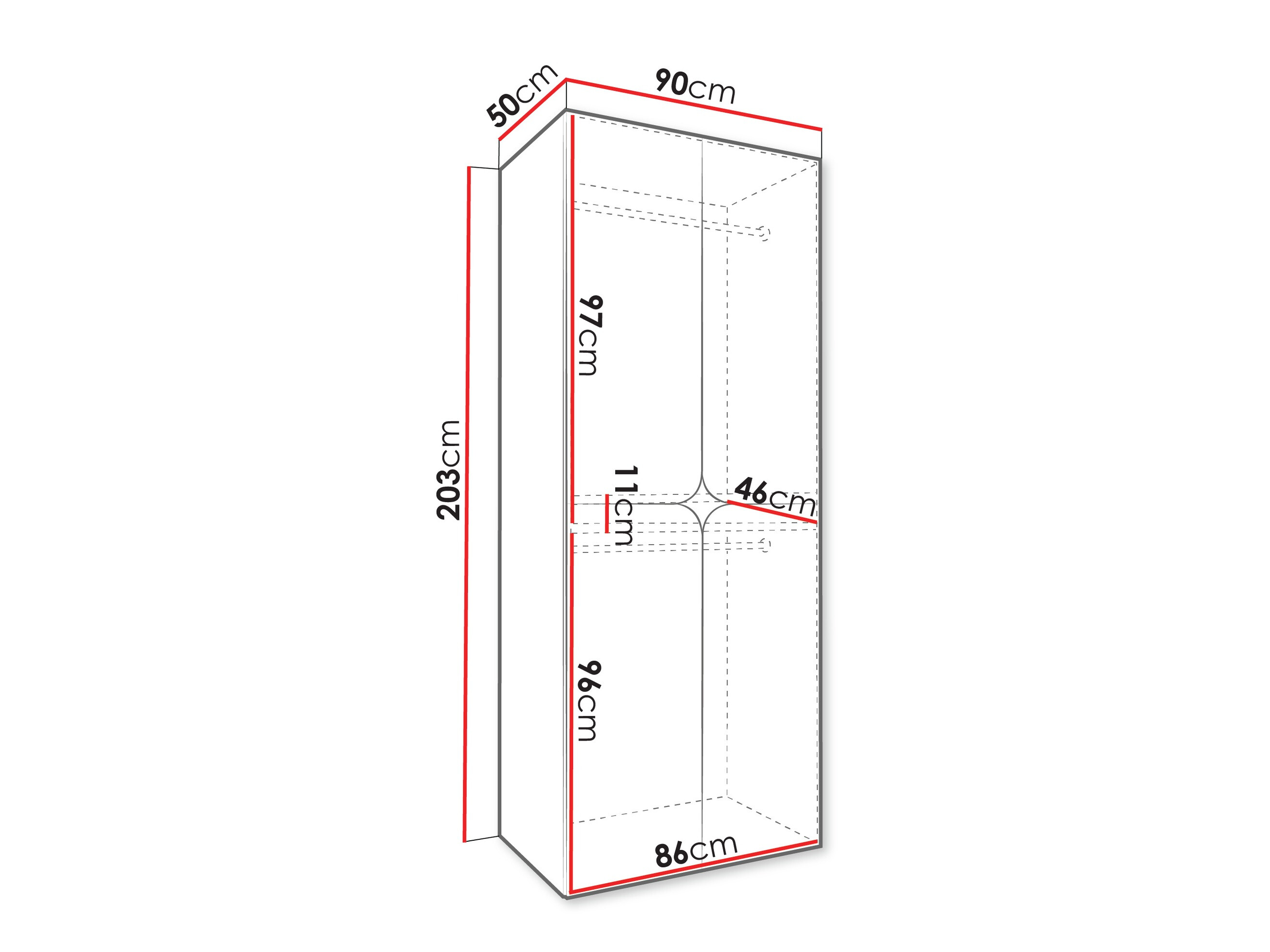Kleiderschrank Hartford 645 (Kaschmir)