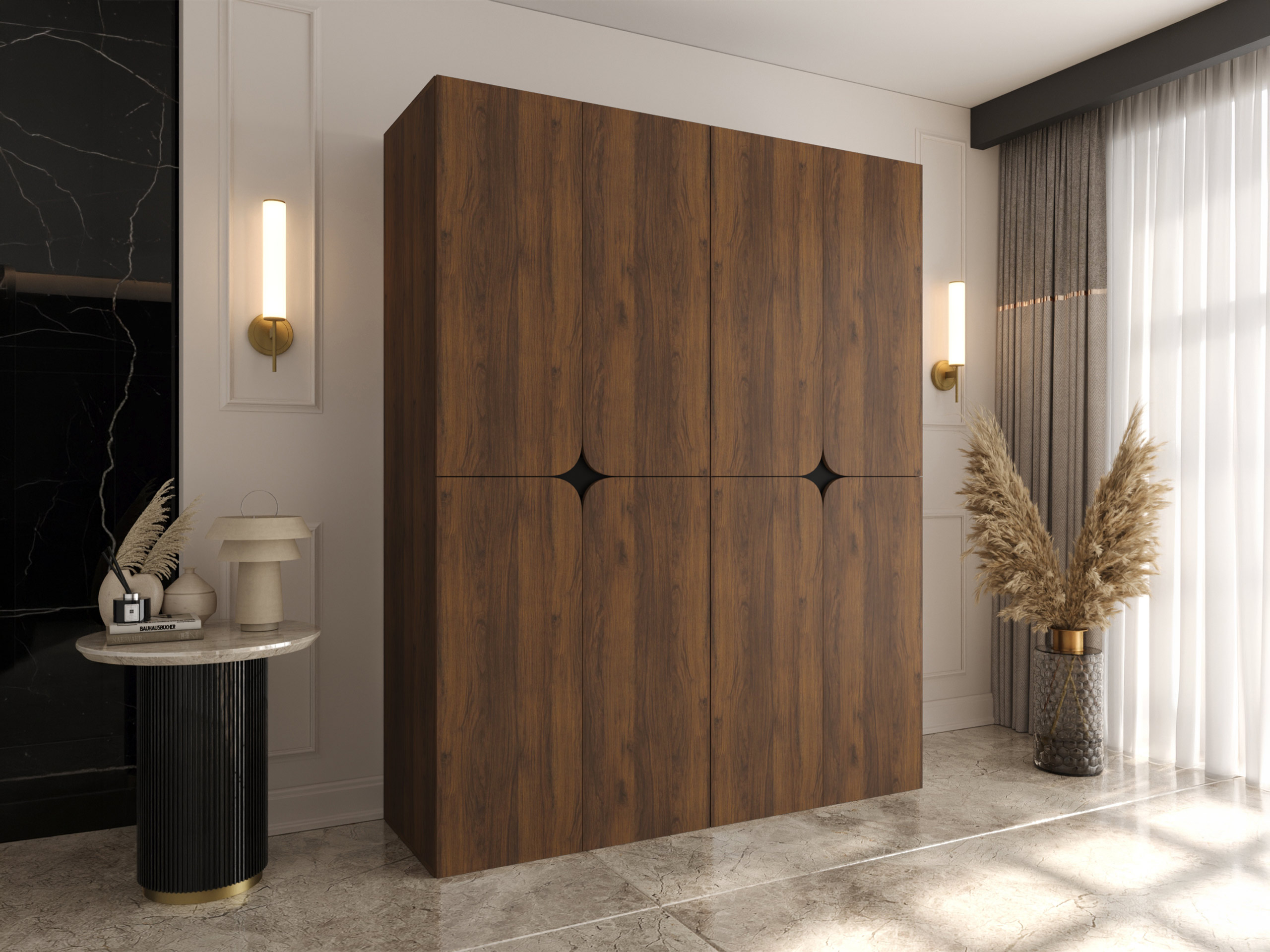 Kleiderschrank Hartford 646 (Walnussholzoptik)