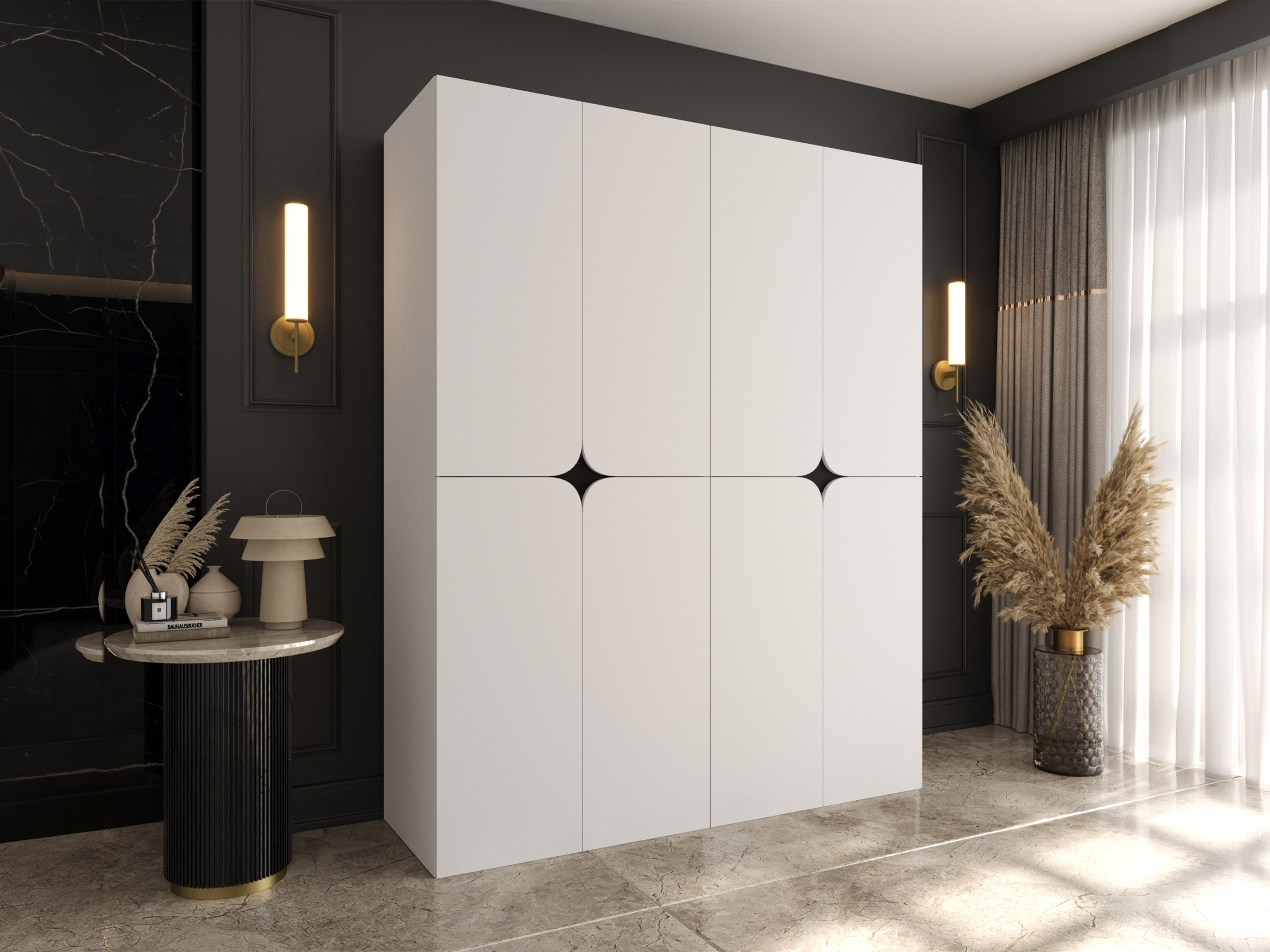 Kleiderschrank Hartford 647 (Weiss)