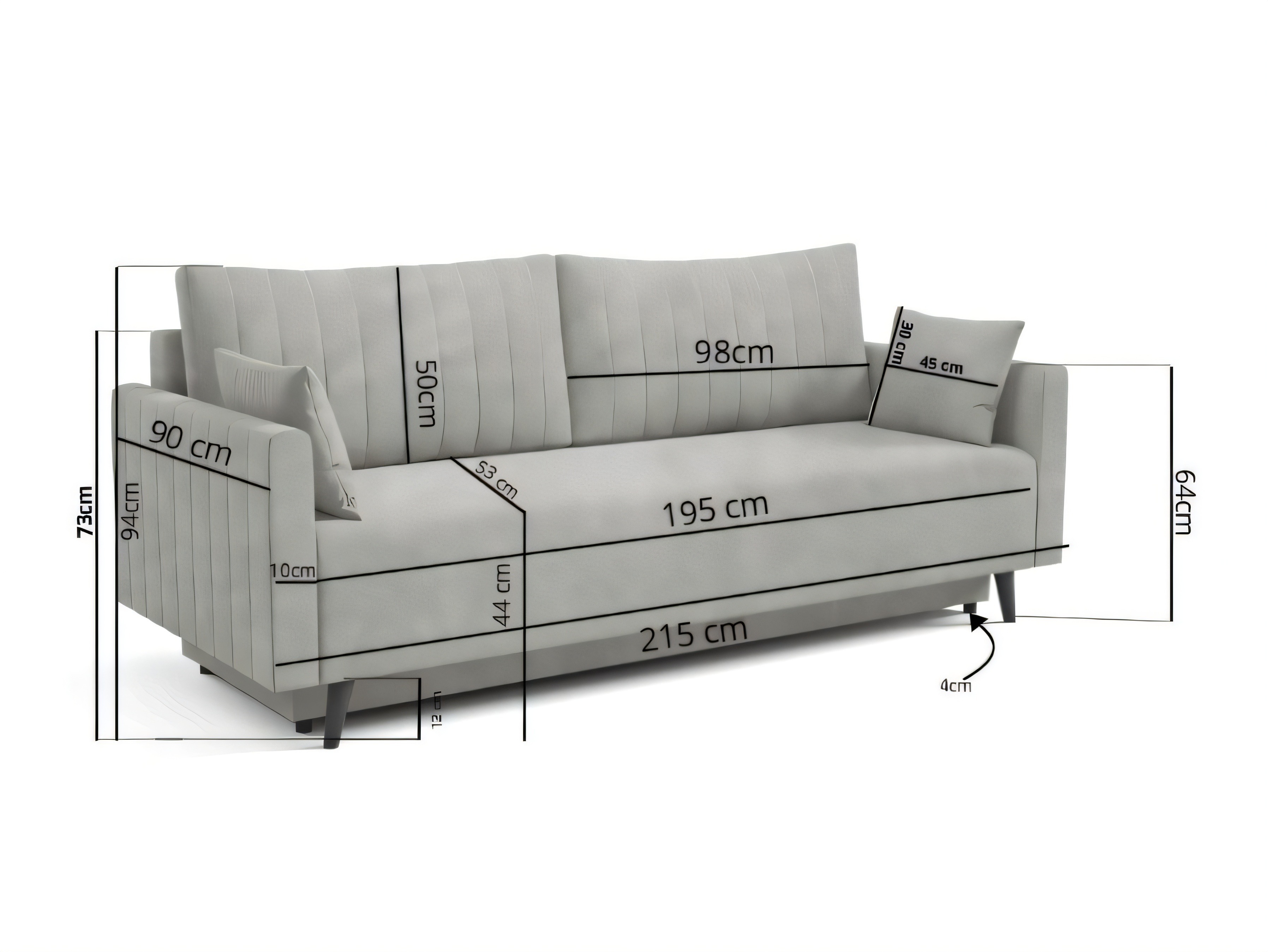 Schlafsofa Orlando 233 (Sereno 694)