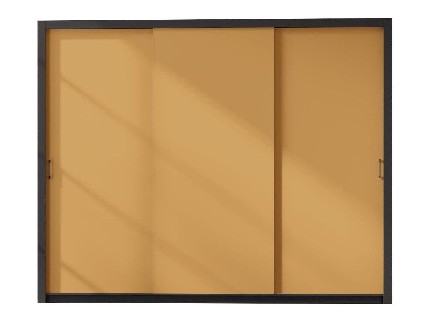 Kleiderschrank Murrieta 193 (Schwarz + Gelb)
