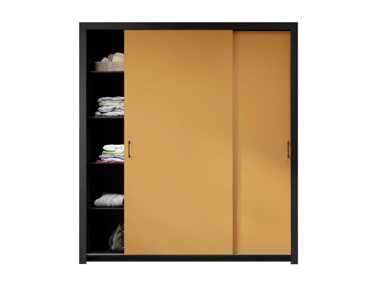 Kleiderschrank Murrieta 192 (Schwarz + Gelb)