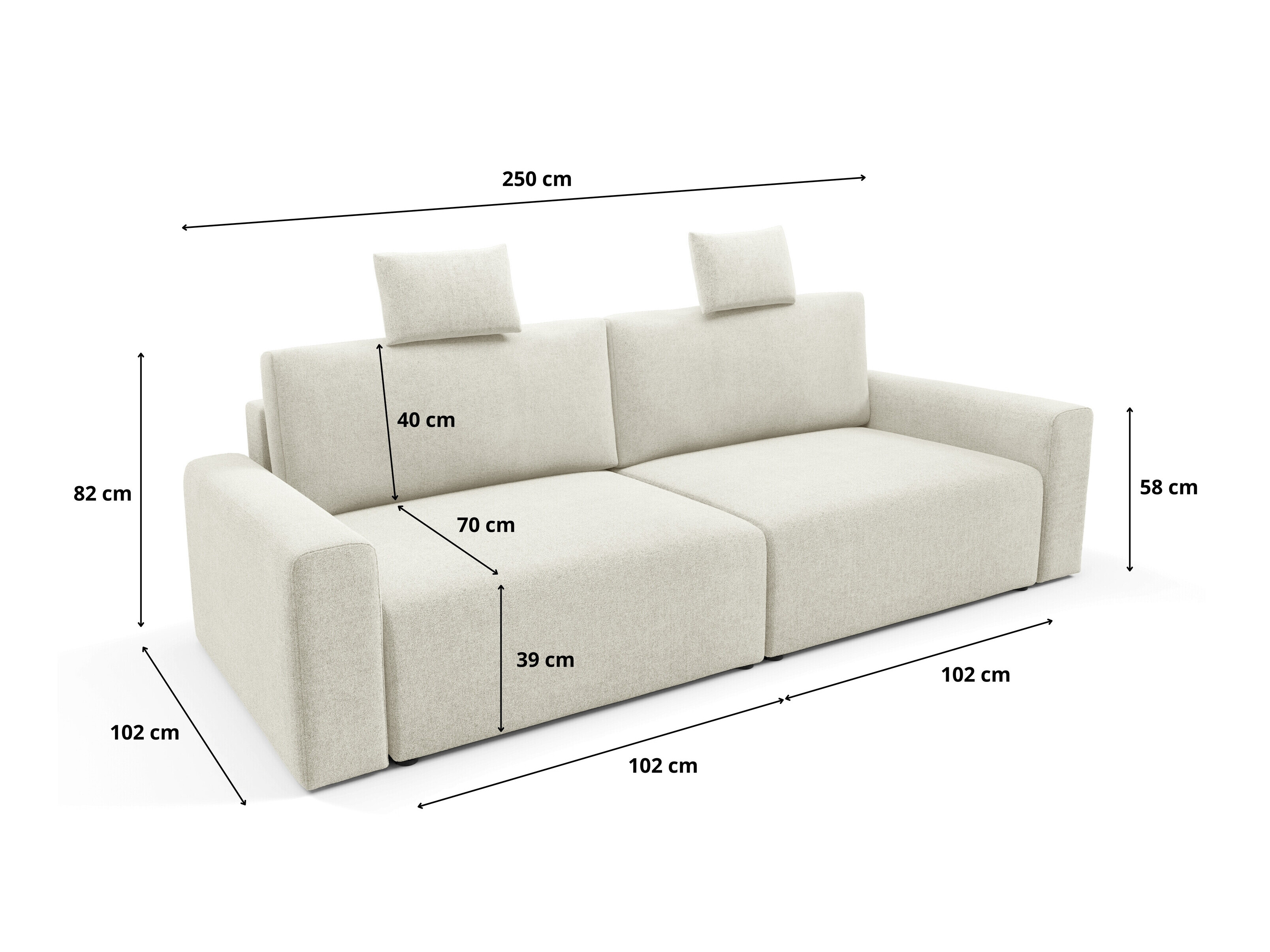 Schlafsofa Franklin 224 (Sicuro 60)