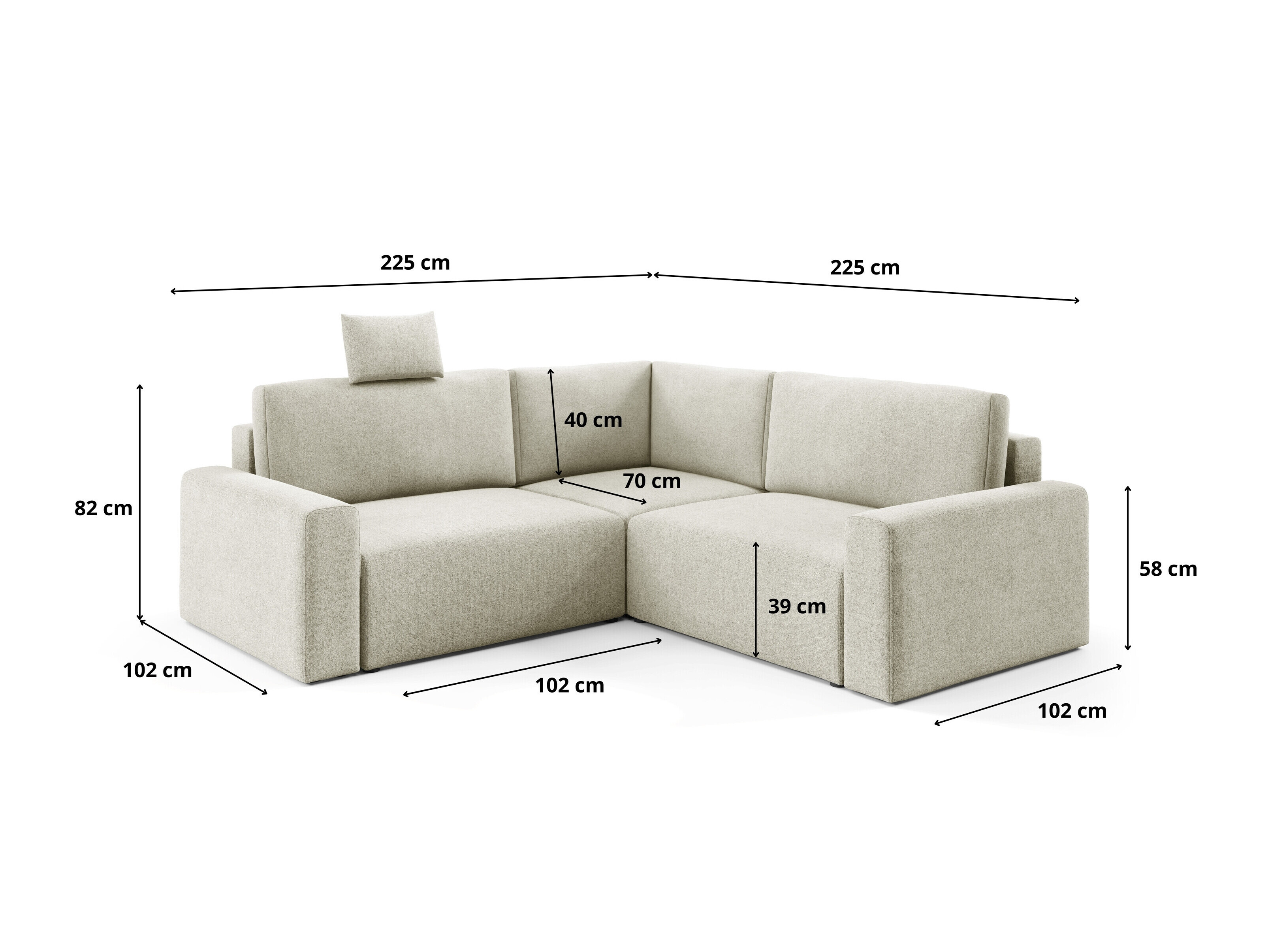 Ecksofa Franklin 226 (Sicuro 60)