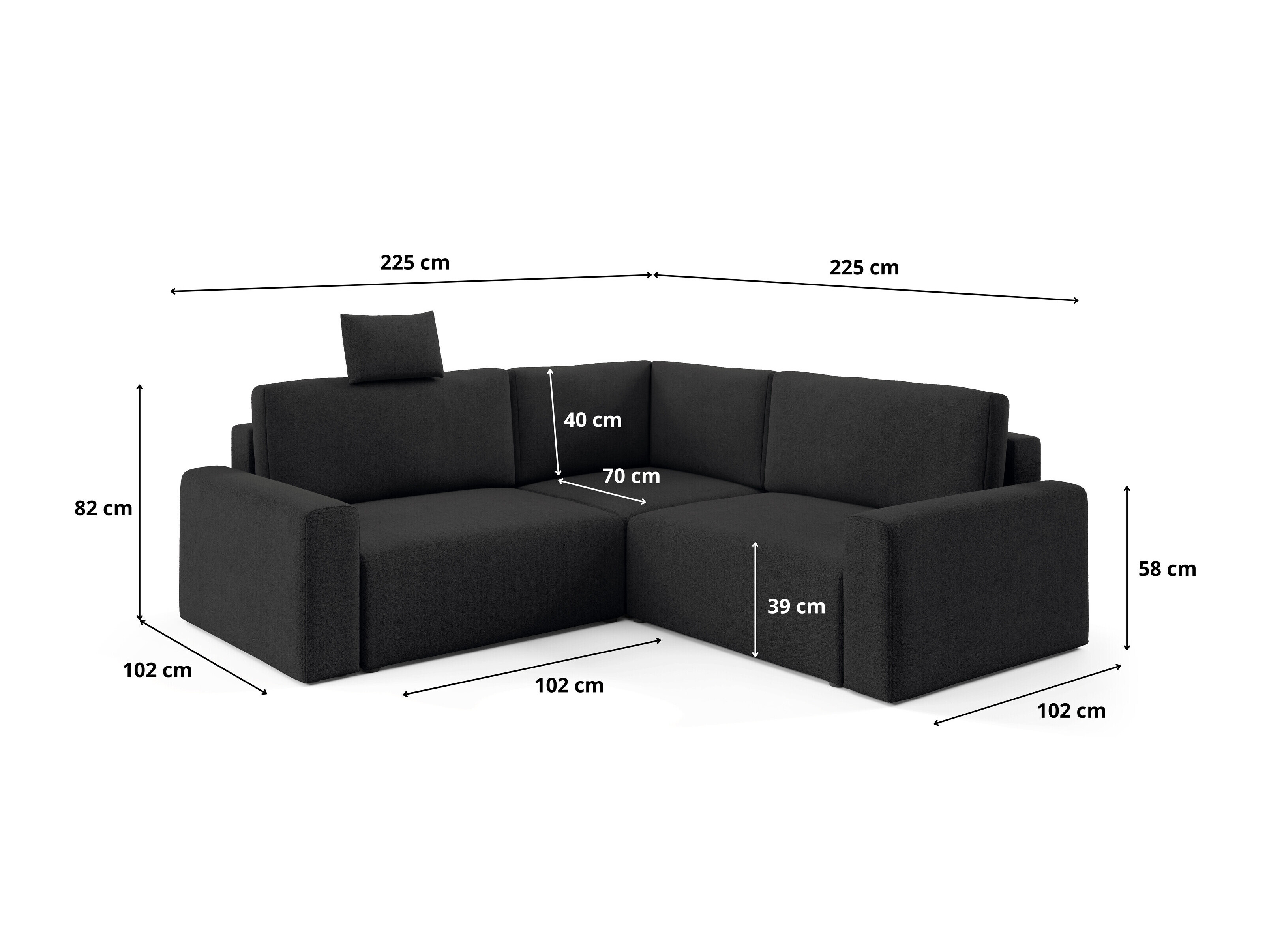 Ecksofa Franklin 226 (Sicuro 80)