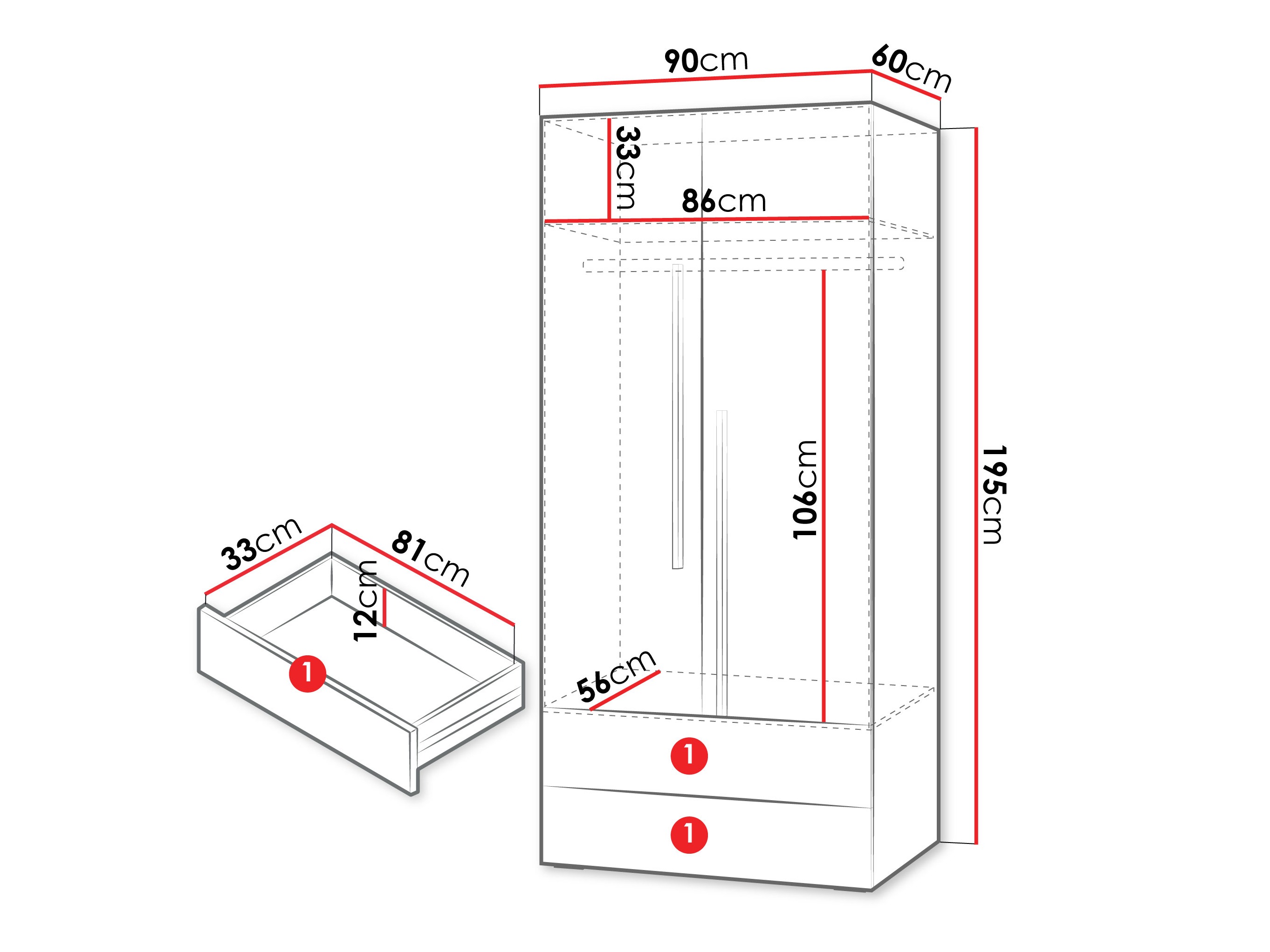 Kleiderschrank Etruva 101
