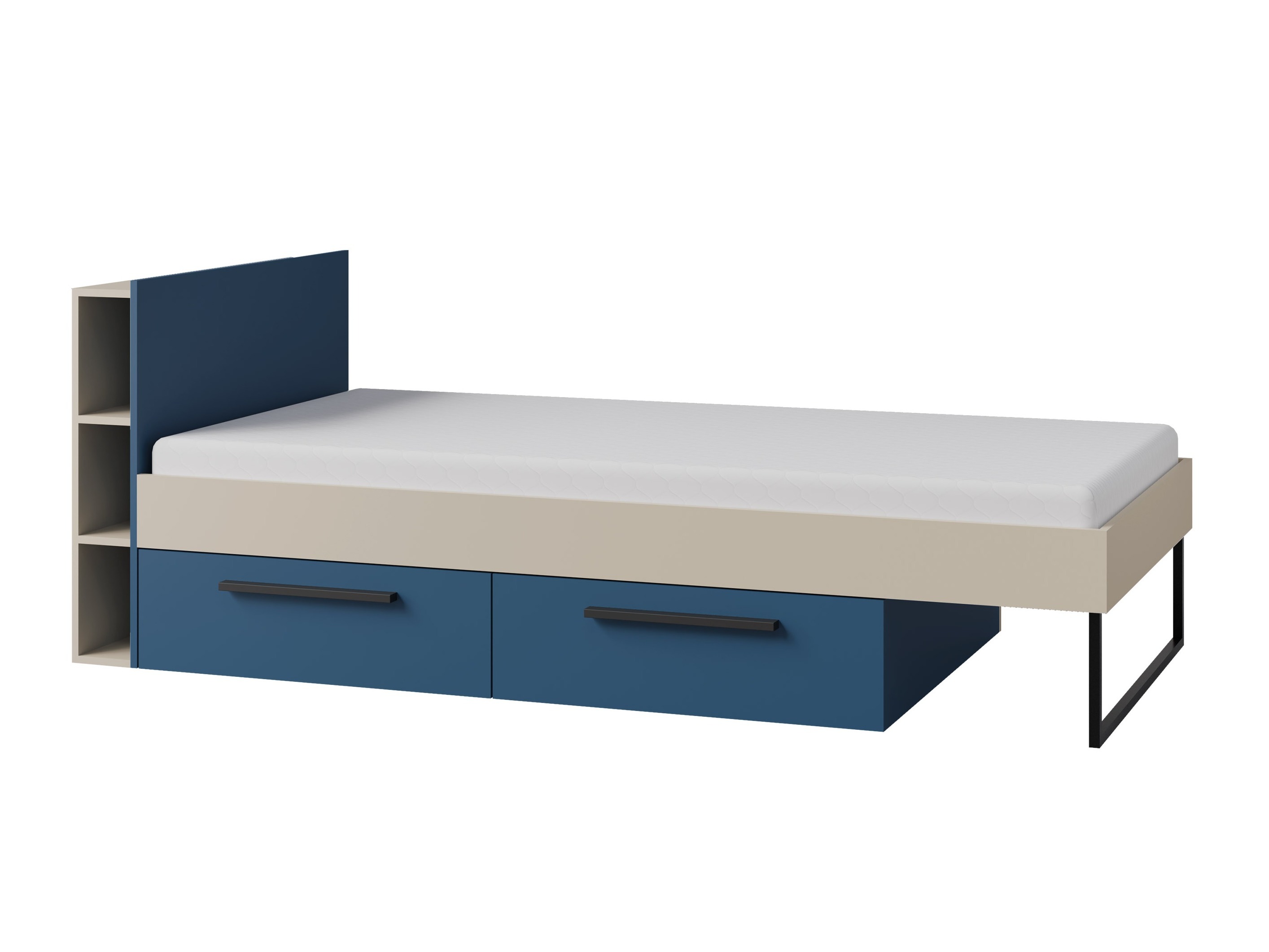 Bett Etruva 110 (Kaschmir + Blau)