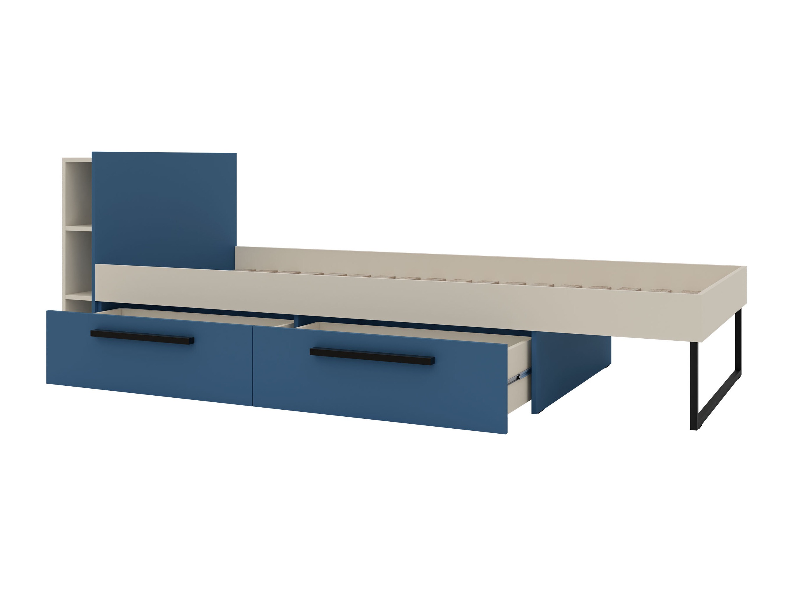 Bett Etruva 110 (Kaschmir + Blau)