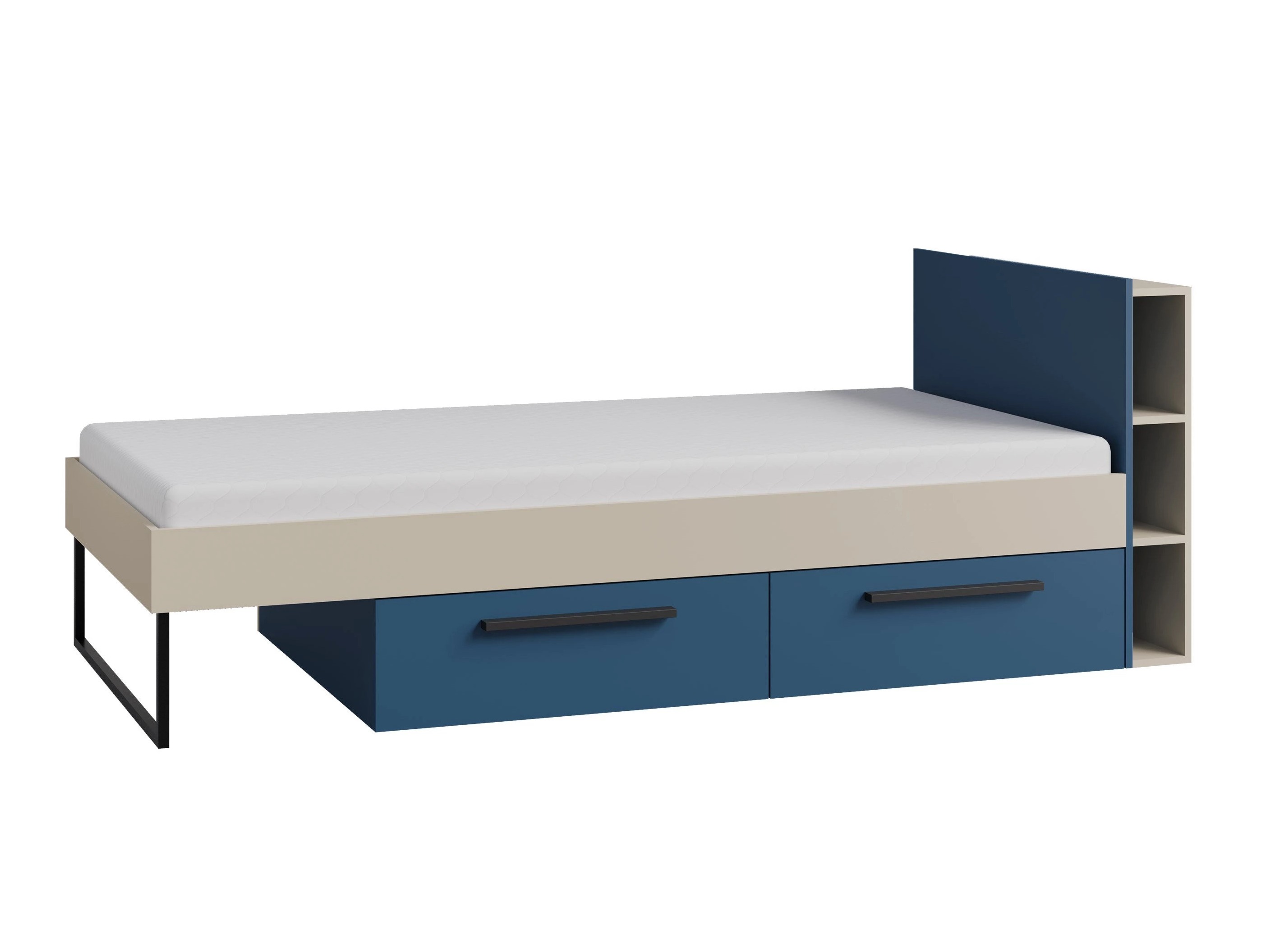 Bett Etruva 110 (Kaschmir + Blau)