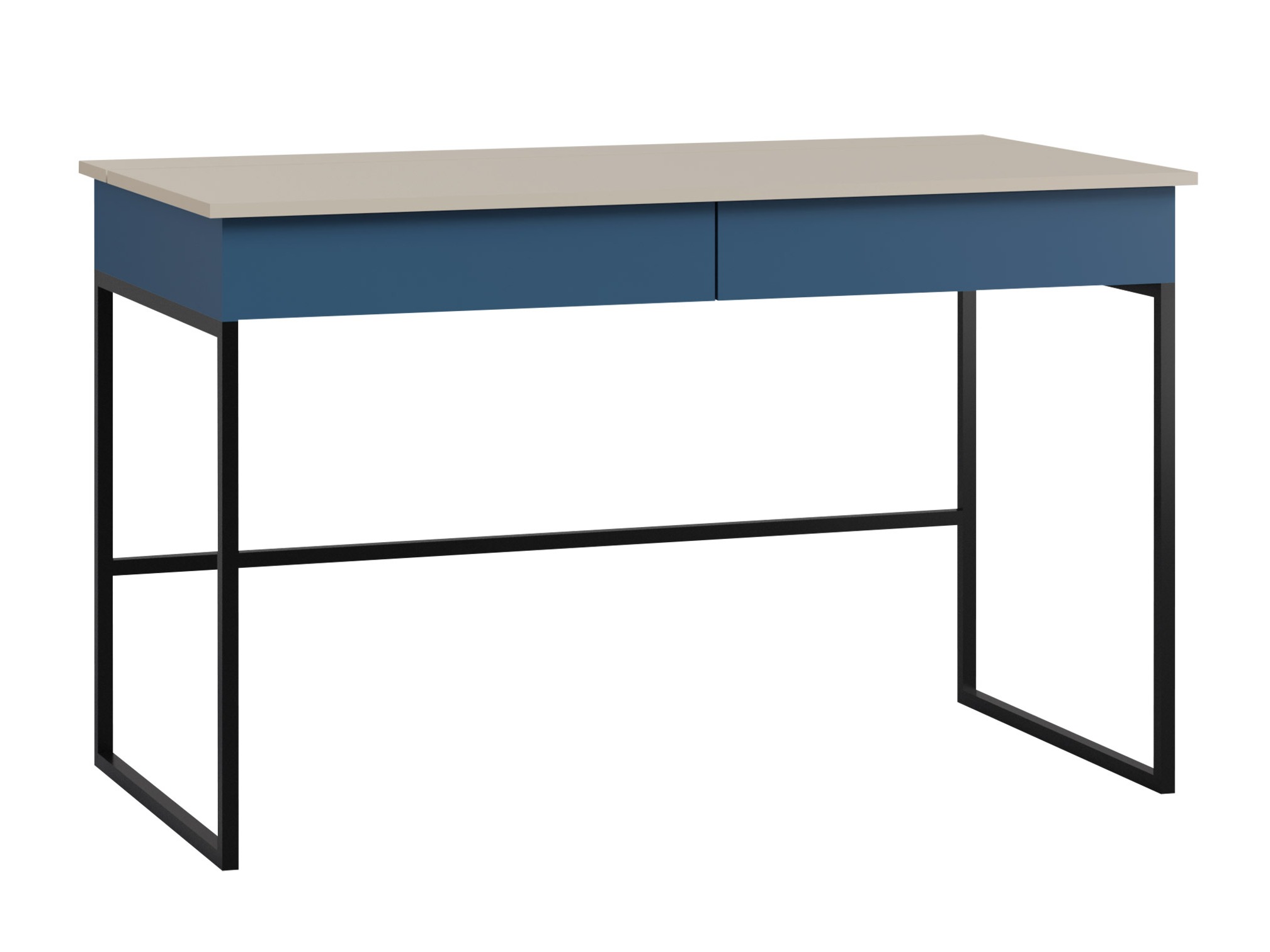 Bürotisch Etruva 109 (Kaschmir + Blau)