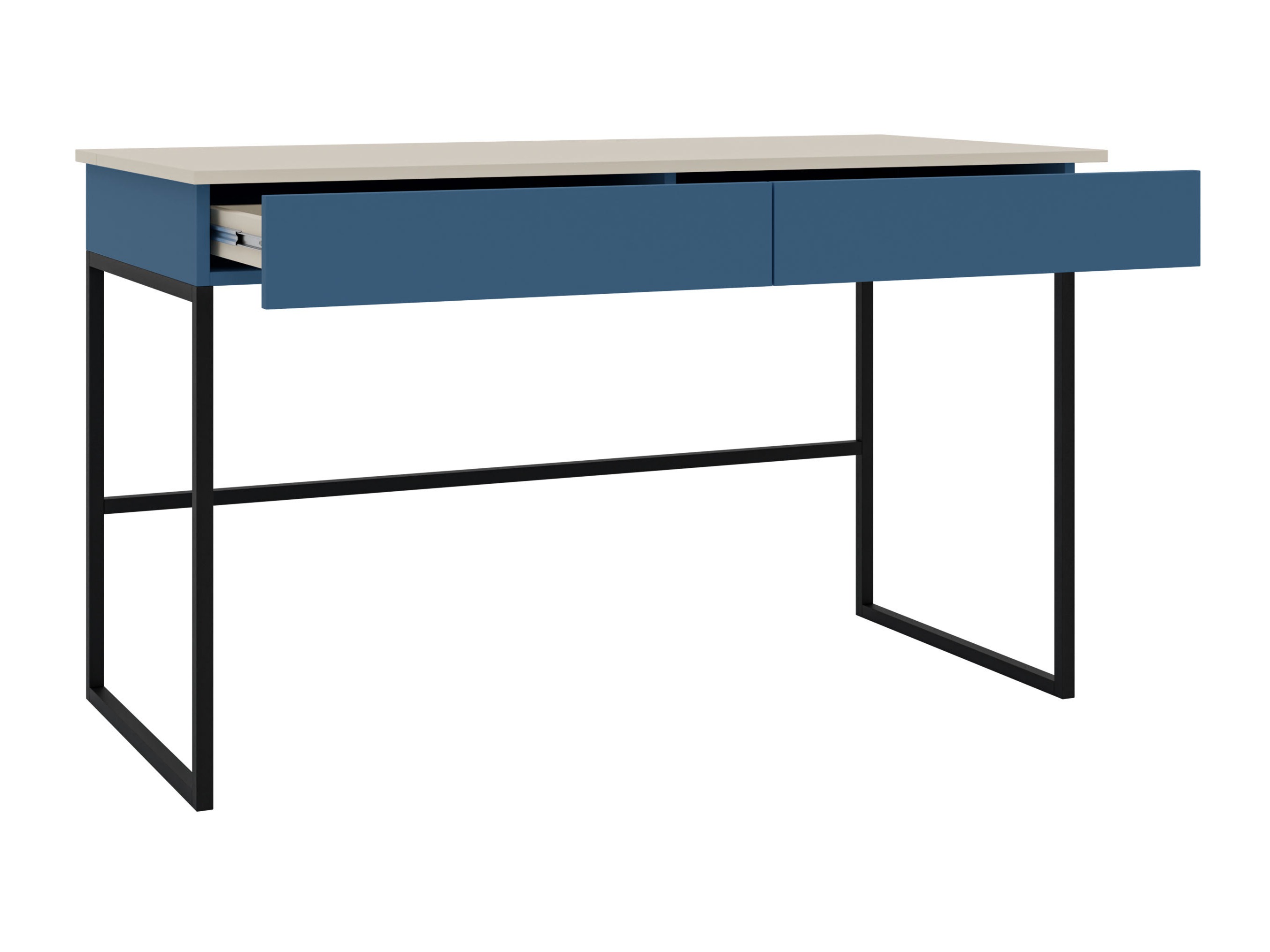Bürotisch Etruva 109 (Kaschmir + Blau)