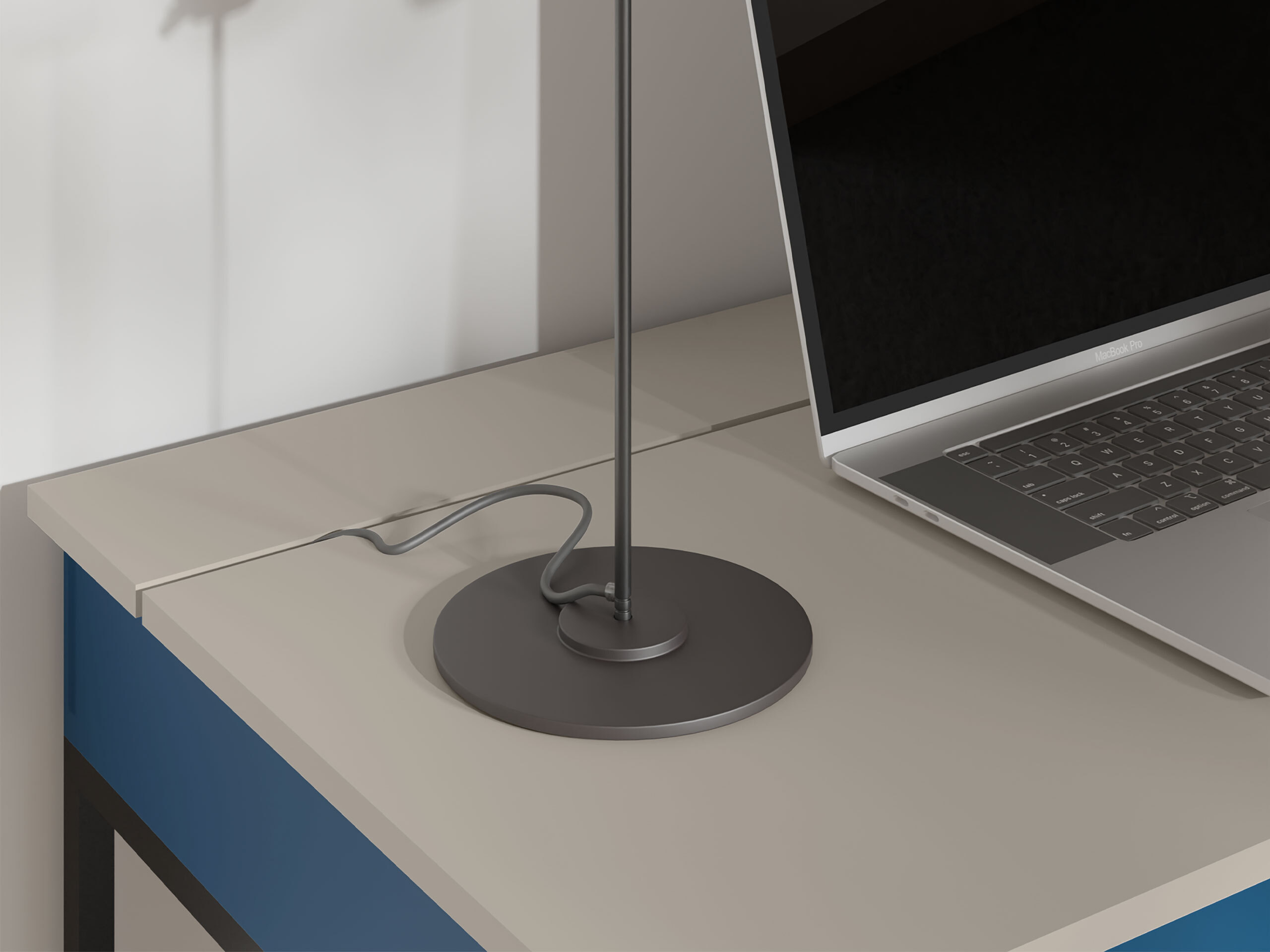Bürotisch Etruva 109 (Kaschmir + Blau)