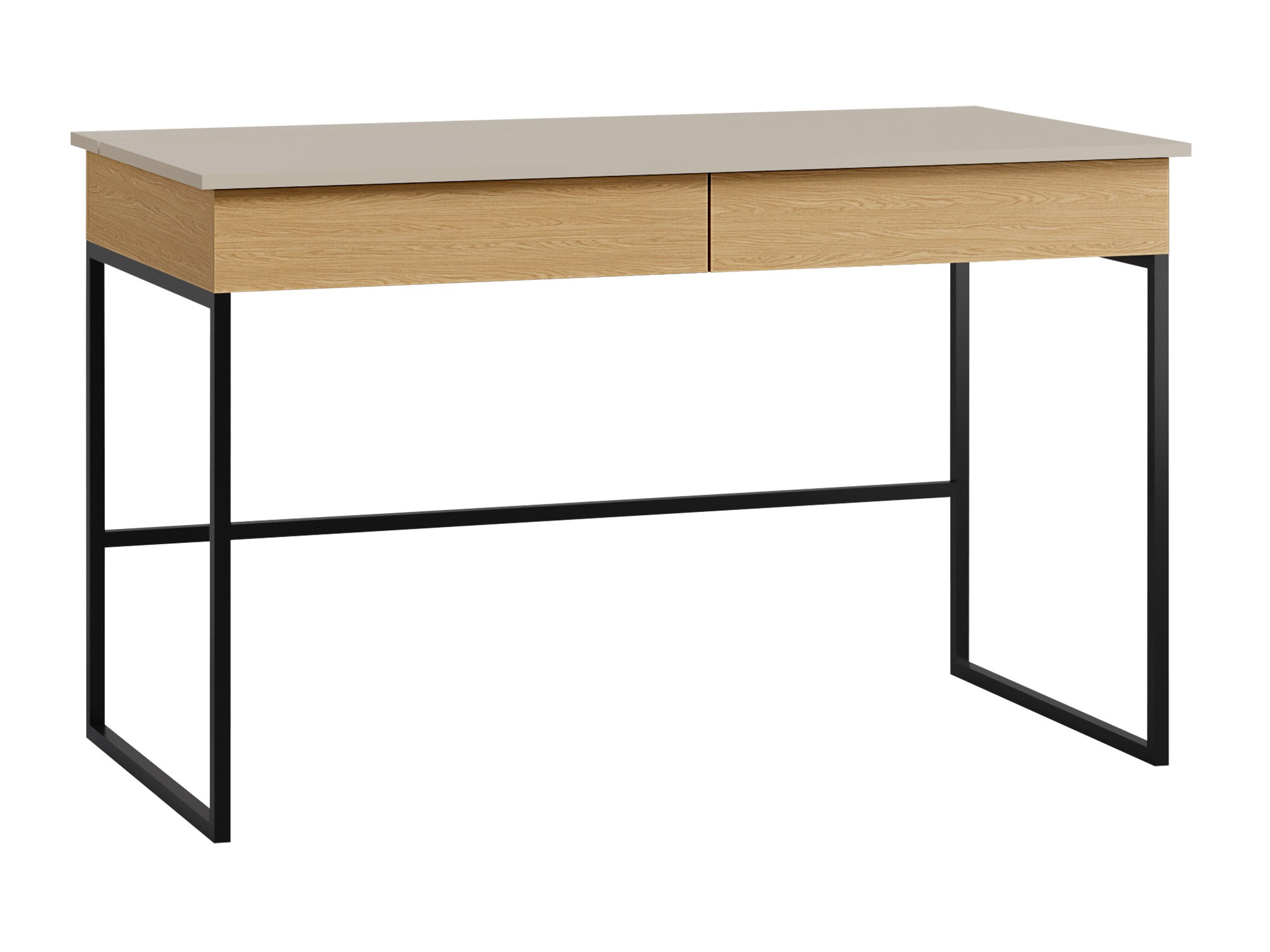 Bürotisch Etruva 109 (Kaschmir + Eichenholzoptik)