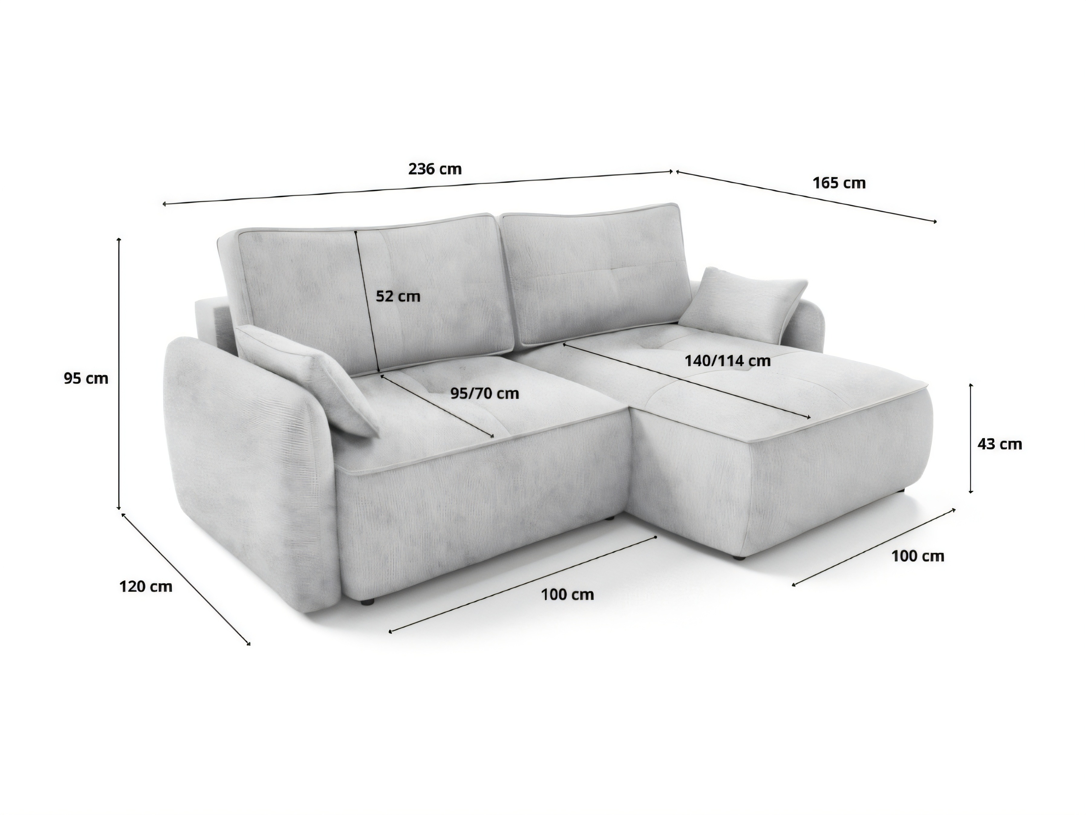 Ecksofa Franklin 227 (Vibe 86)