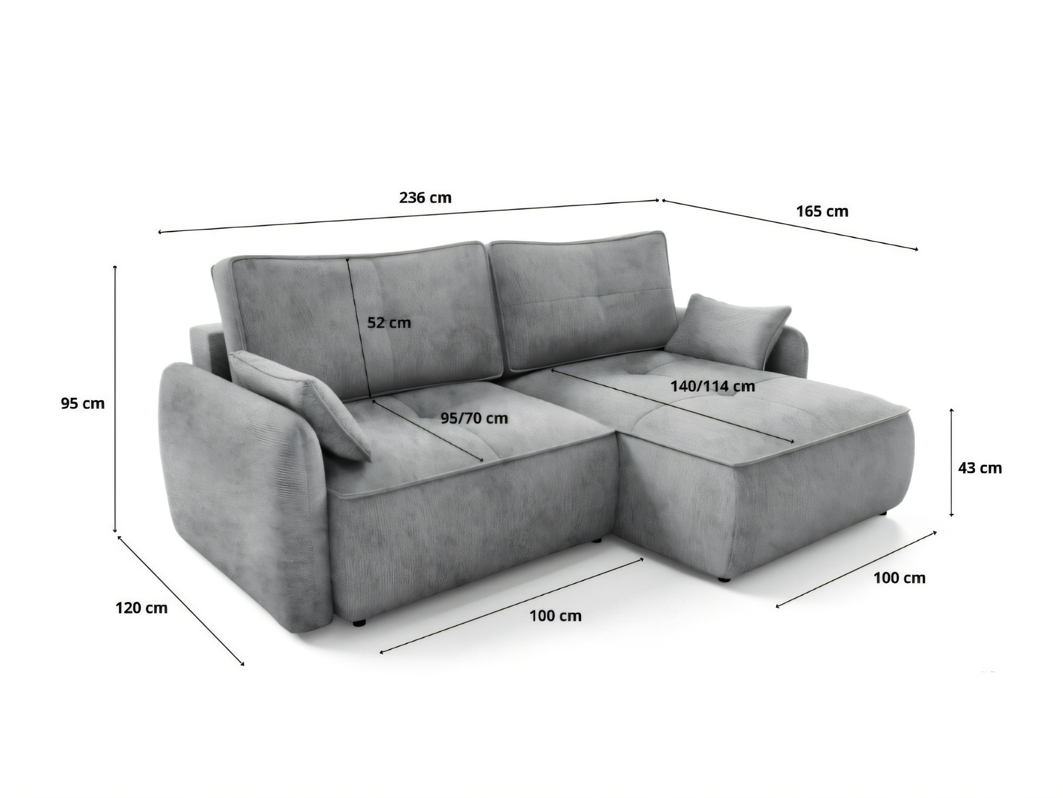 Ecksofa Franklin 227 (Vibe 95)