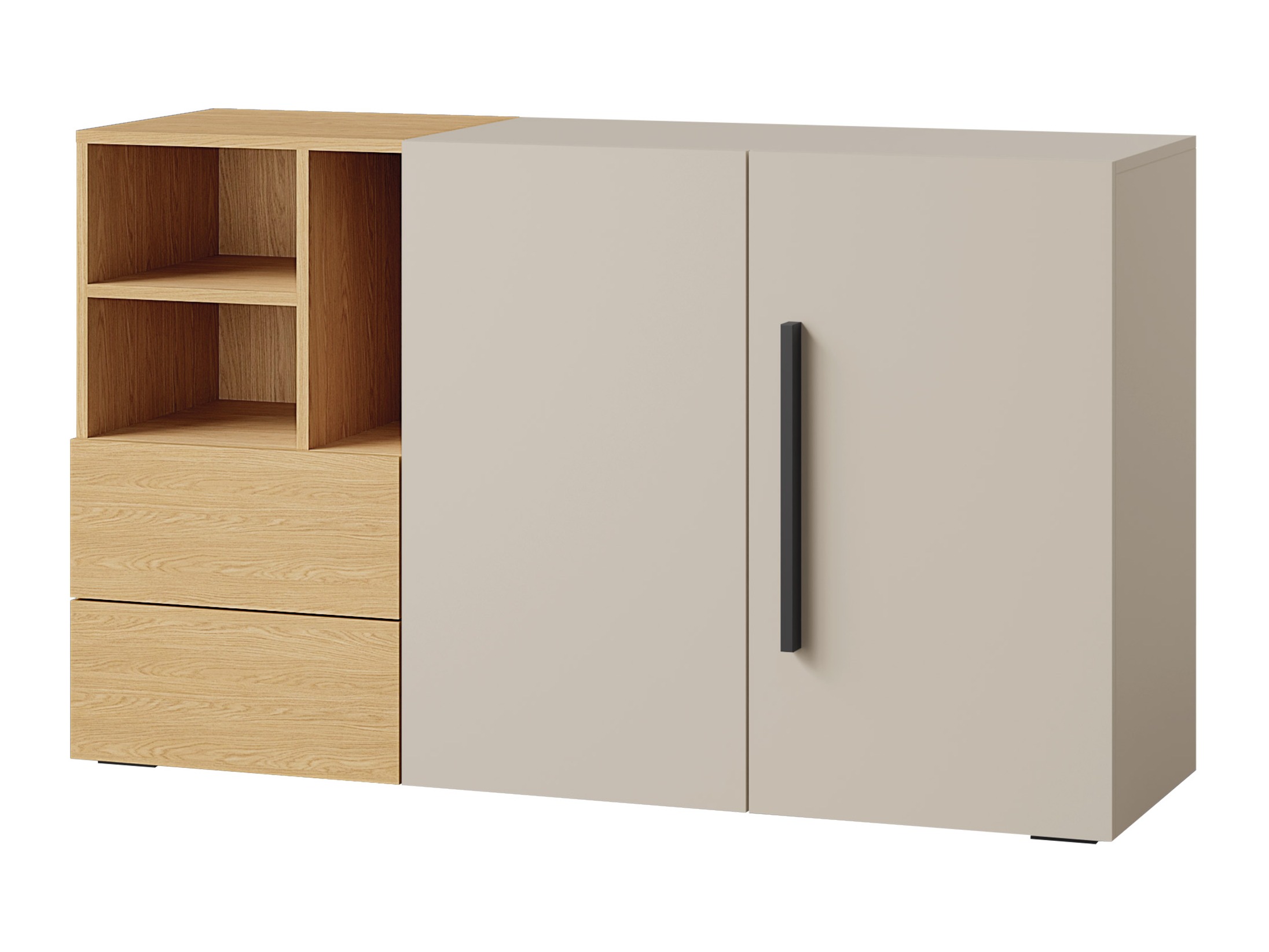 Kommoden Etruva 106 (Kaschmir + Eichenholzoptik)