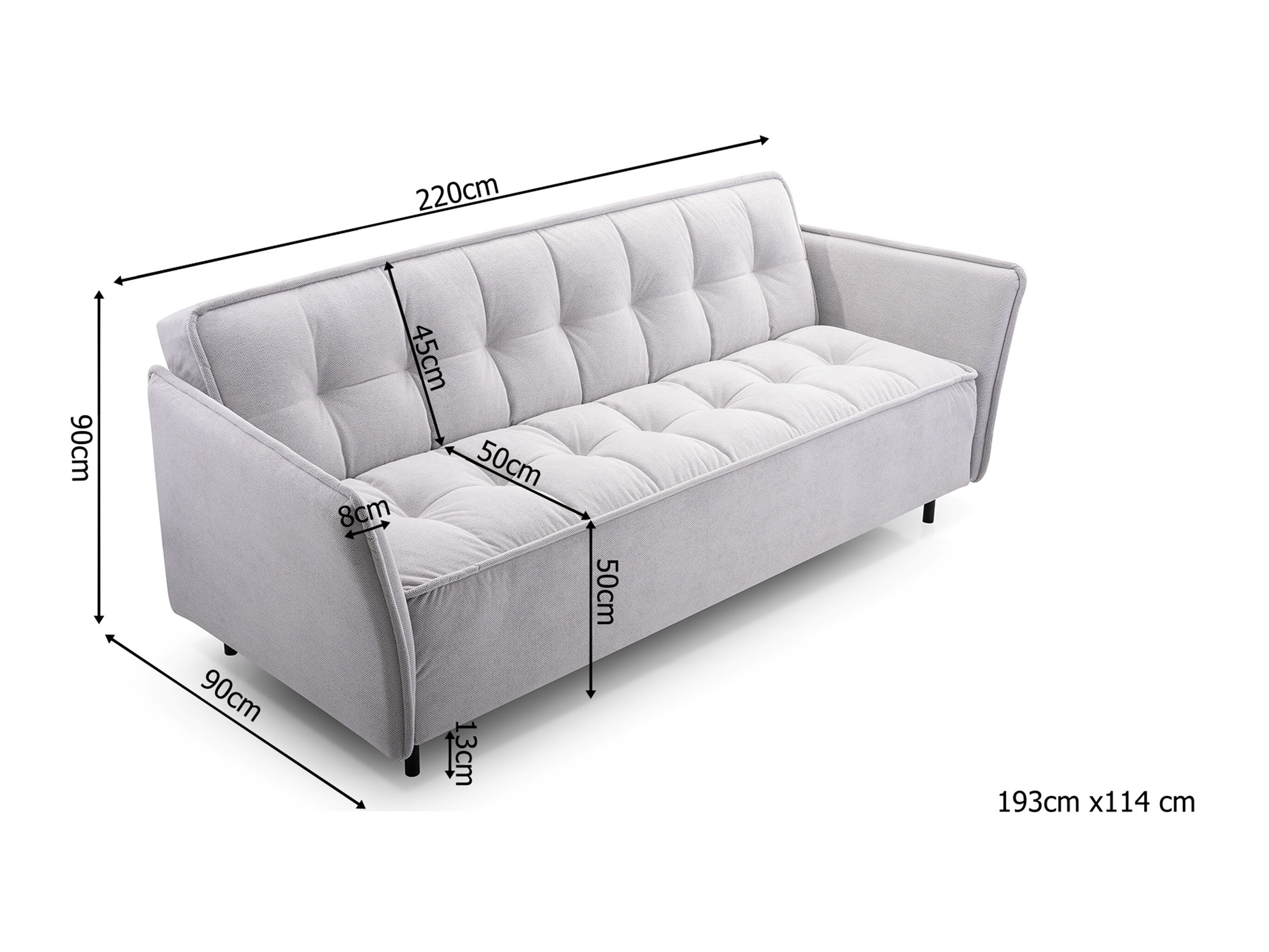 Schlafsofa Lufkin 130 (Curio 99)