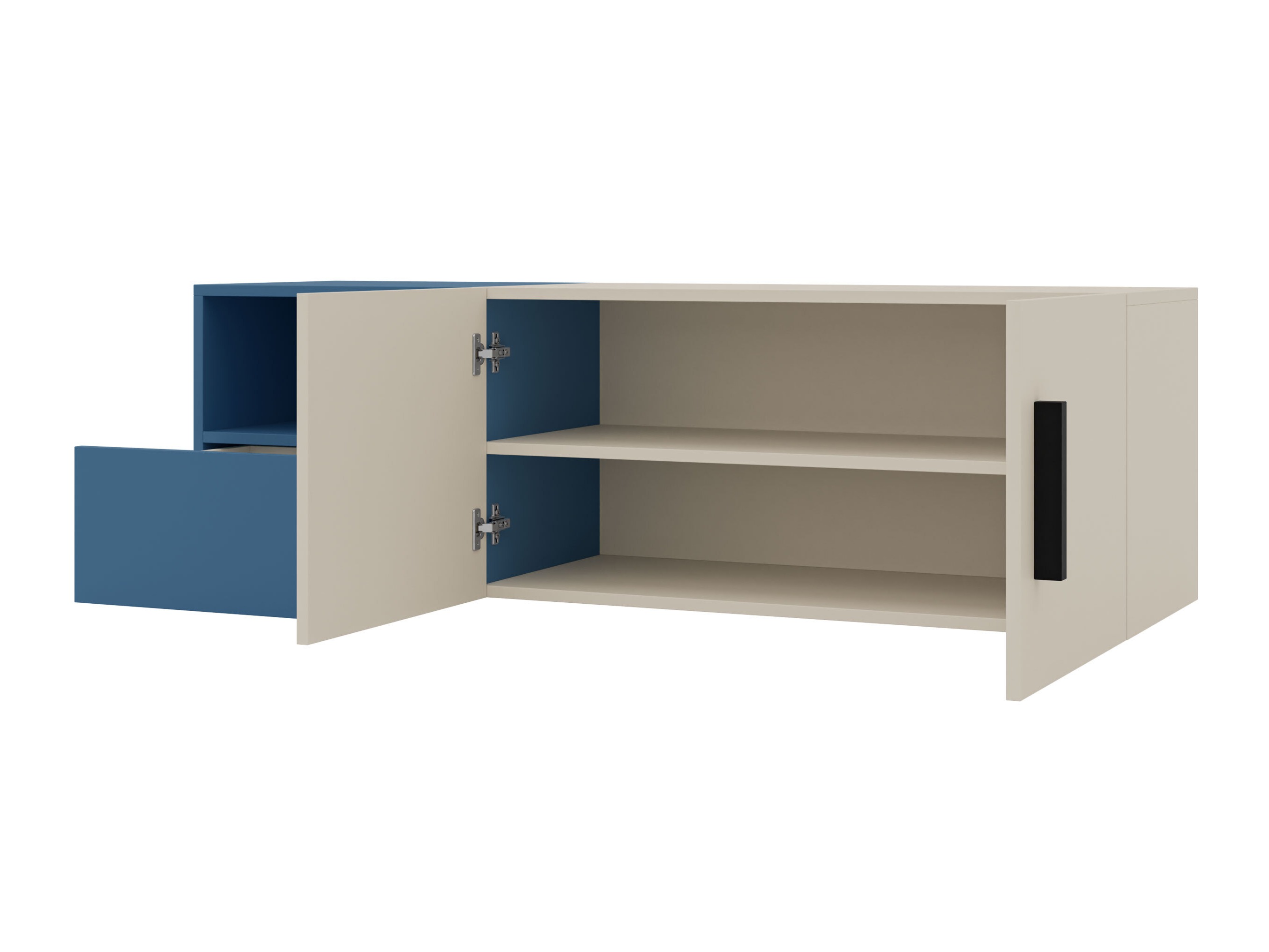TV-Möbel Etruva 108 (Kaschmir + Blau)