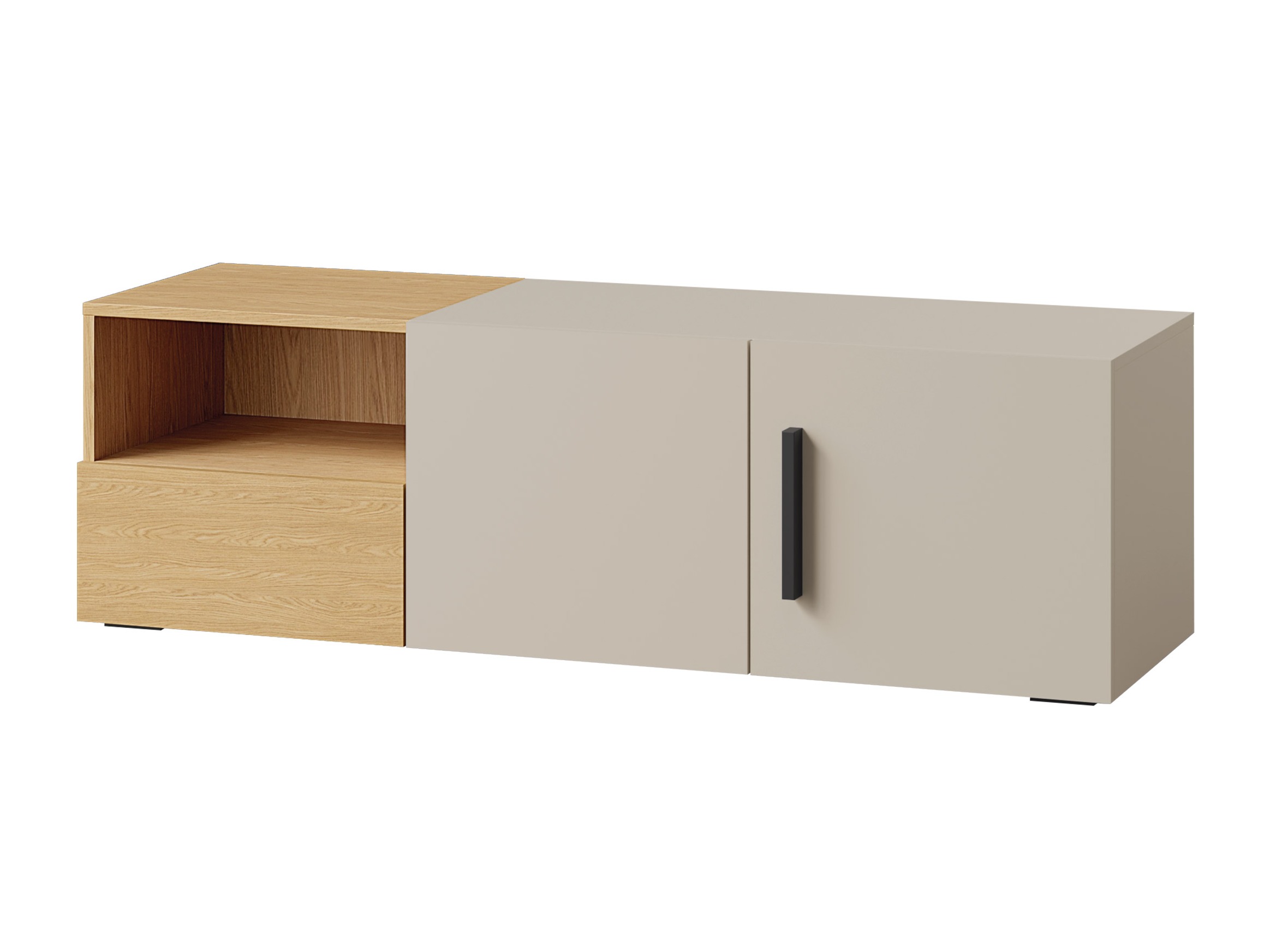 TV-Möbel Etruva 108 (Kaschmir + Eichenholzoptik)